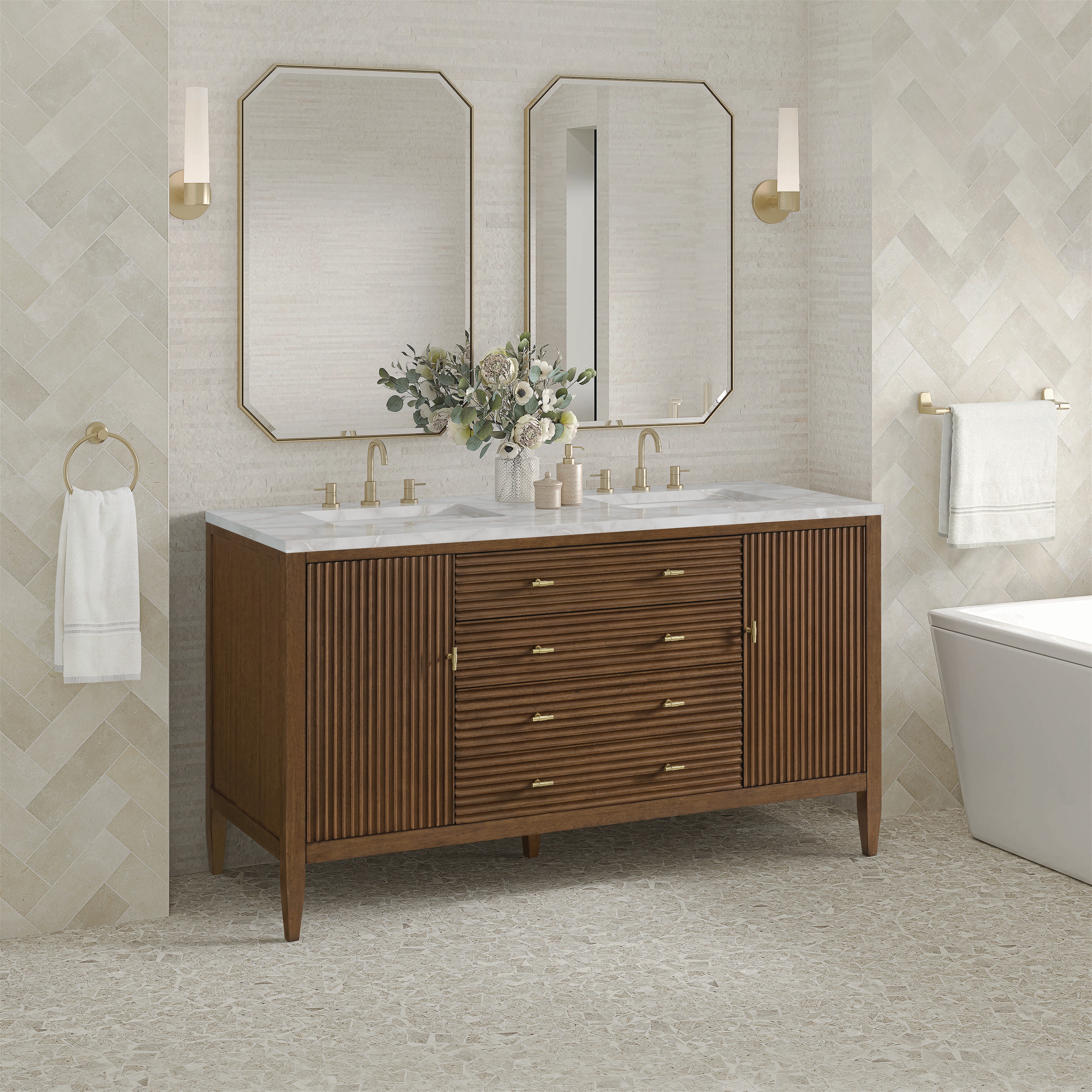 James Martin Vanities 485-V60D-WLT-3VSL Bath-Vanity-Combo - View #3