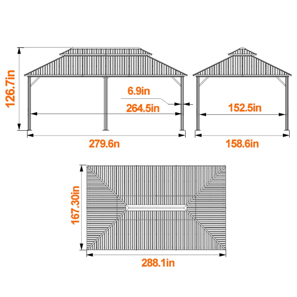 VEIKOUS PG0201-09-31 Wood-Resin-Gazebos - View #2