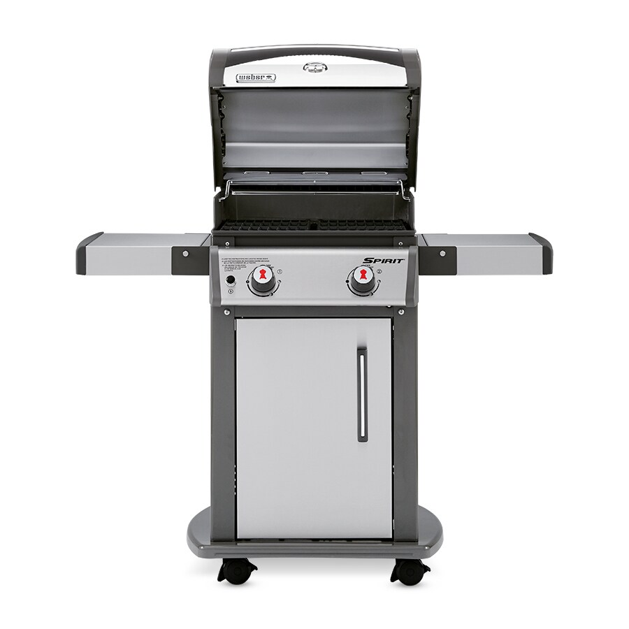 Weber Spirit S-210 Stainless Steel 2-Burner Liquid Propane Gas Grill in ...