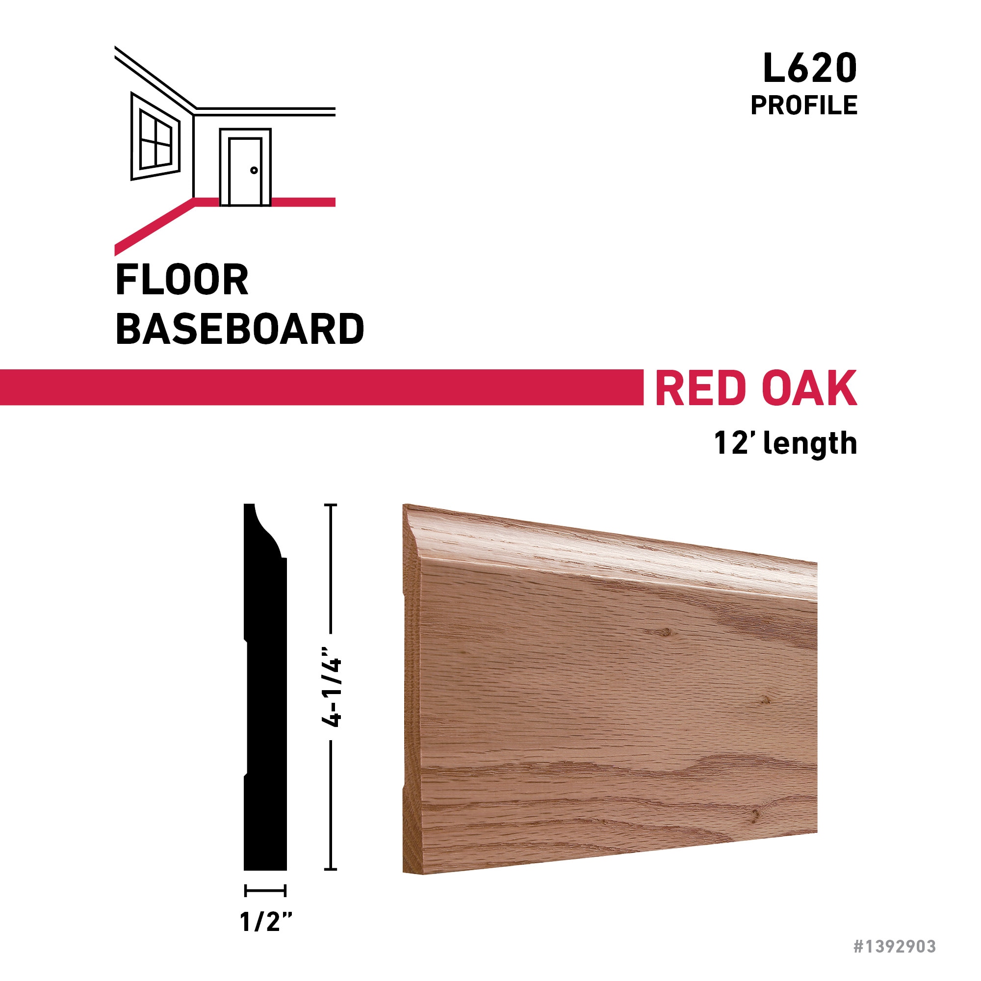 RELIABILT L62012OAKSL Baseboard-Moulding - View #3