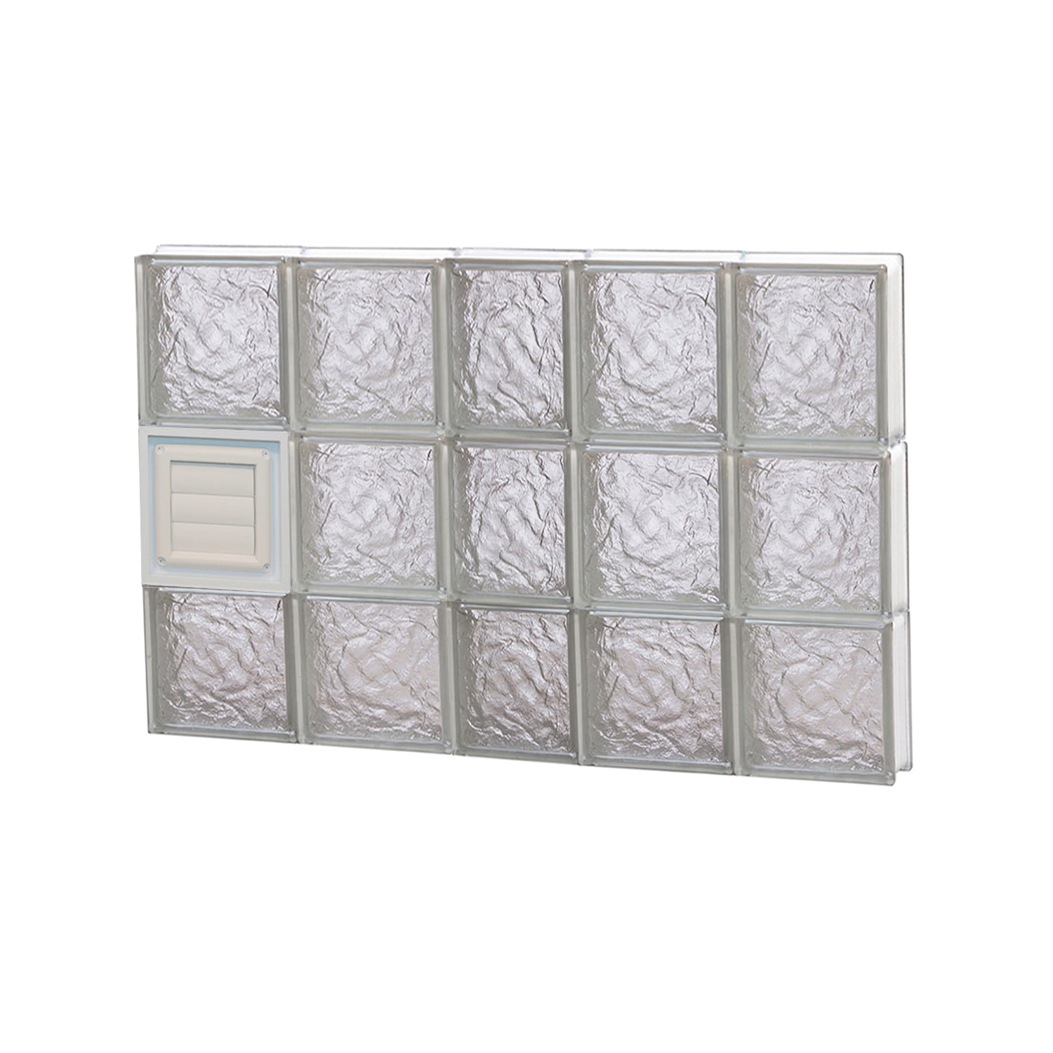 REDI2SET D3824IS Ice Glass 36-3/4-in x 23-1/4-in Frameless Replacement Dryer vent Glass Block Window