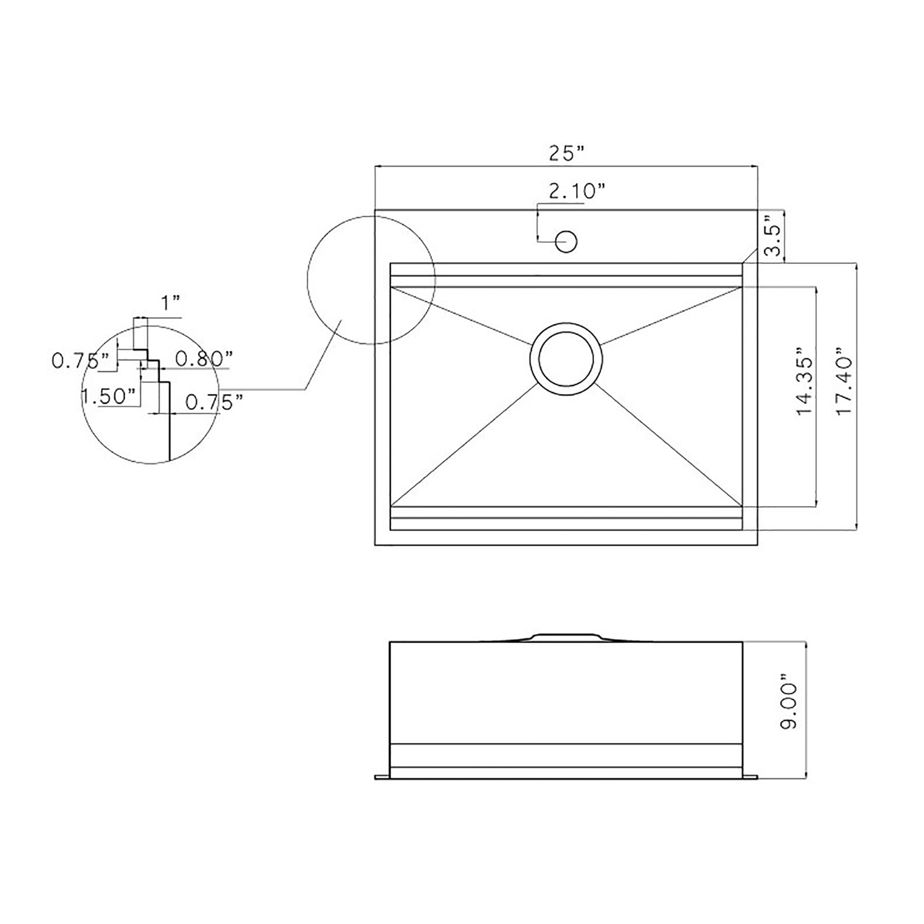 AKDY KS0504-KF12 Kitchen-Sinks - View #8