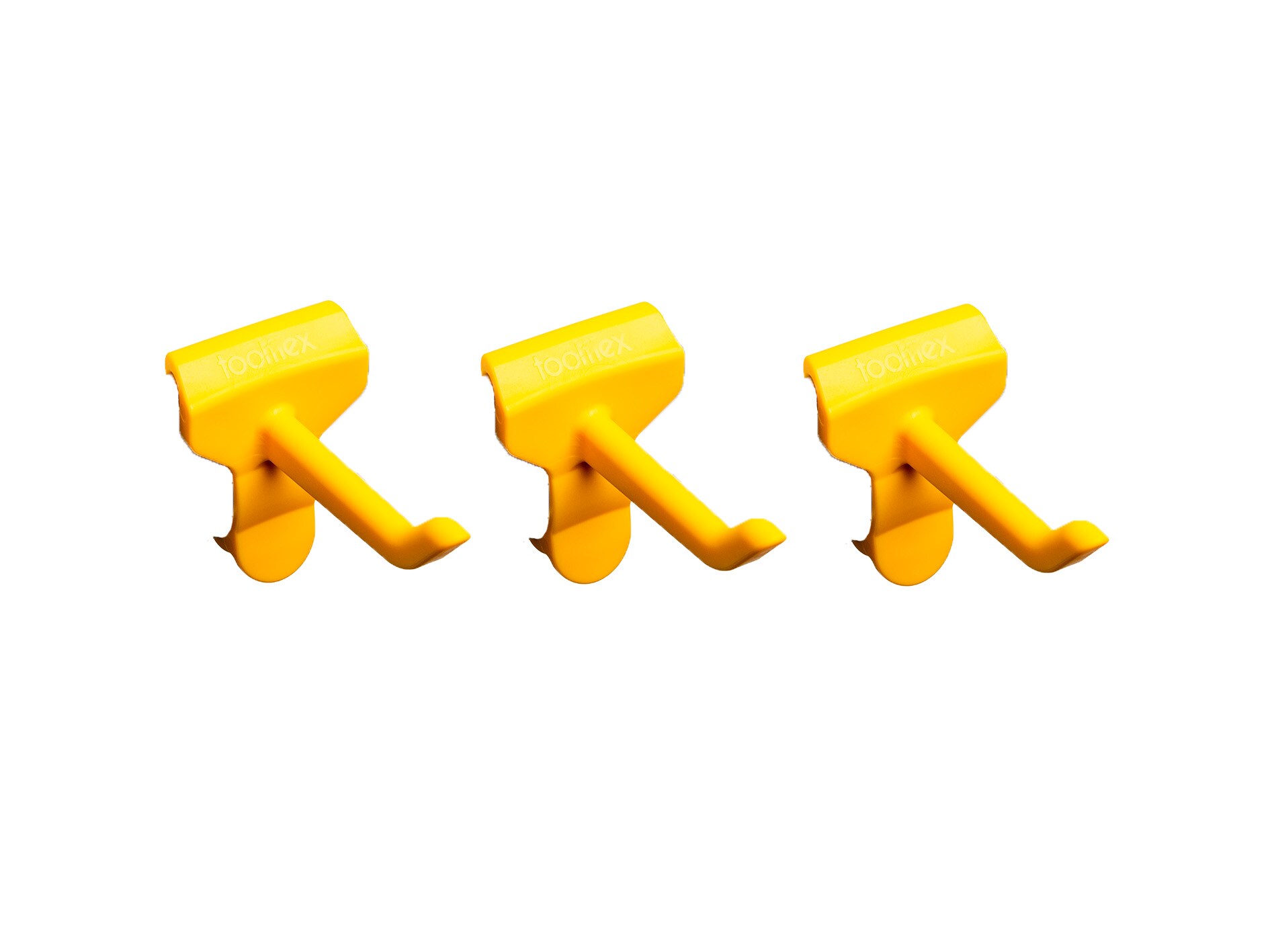 Toolflex P01H-7 3-Piece 1.9-in Yellow Plastic Multipurpose Hook