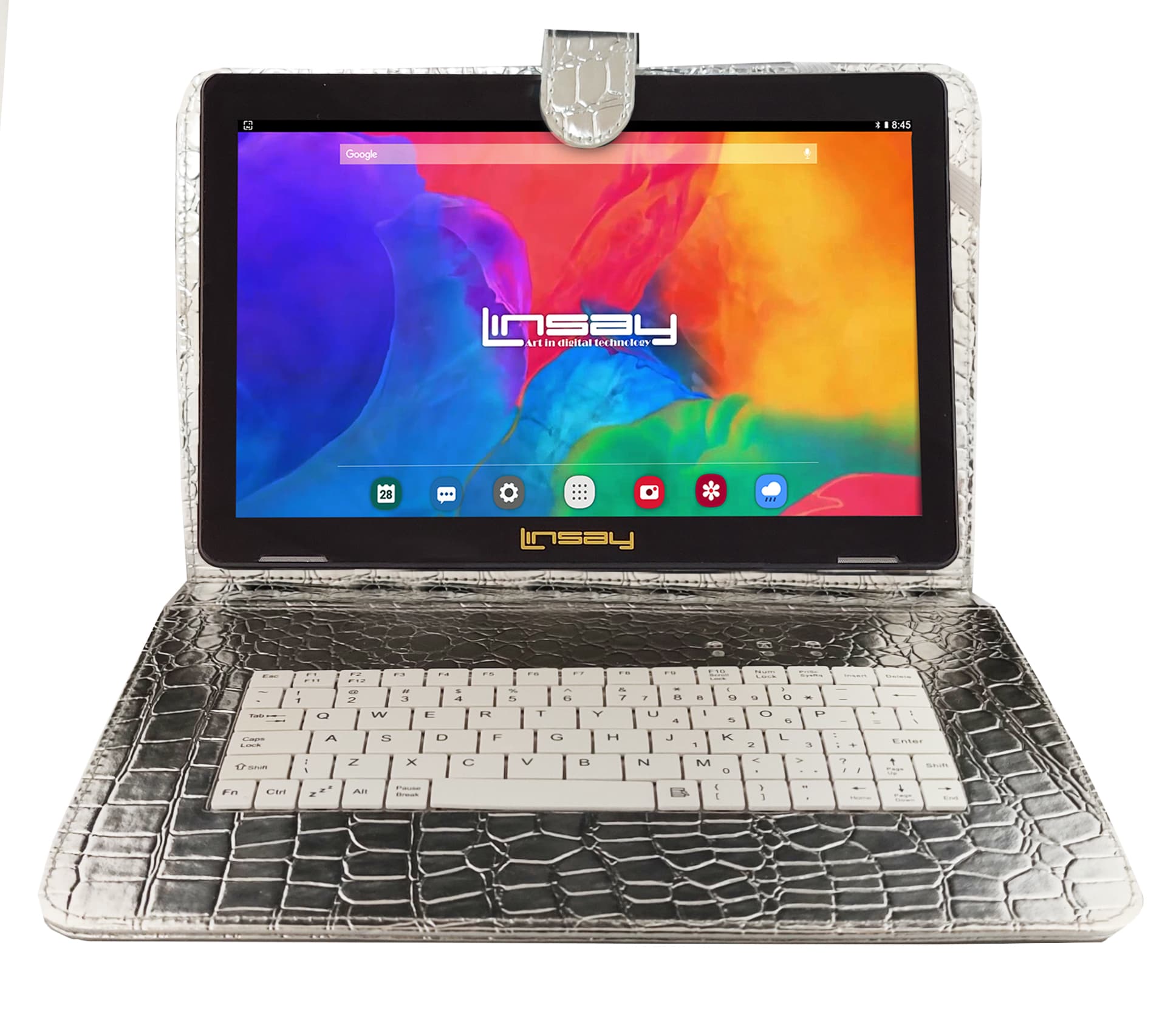 LINSAY F10XHDCBWS 10.1-in 128 Android 13 Wi-fi Only Tablet with Case Included