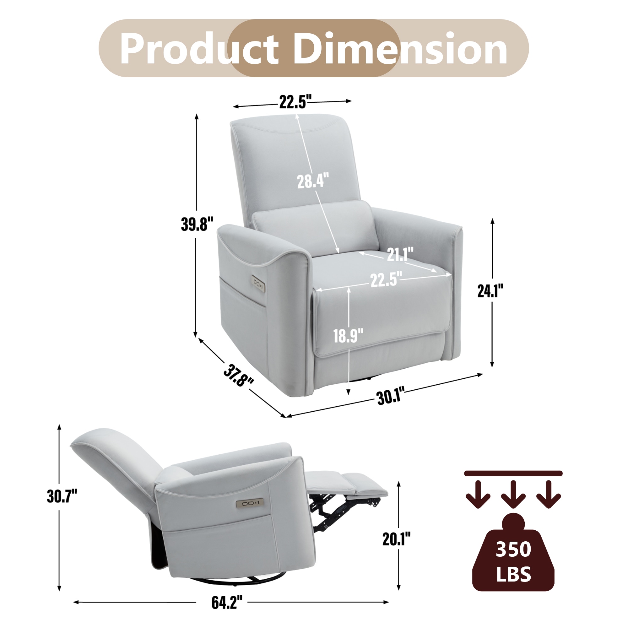 Boyel Living BL-CM812BG recliners - View #3