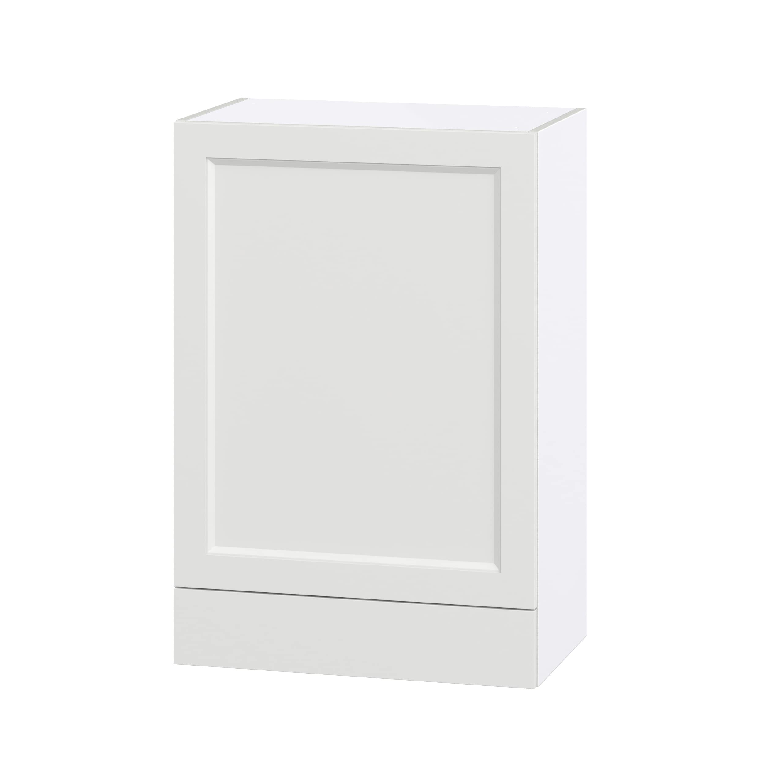 Hugo&Borg Riviera 24-in W x 40-in H x 14-in D Bright White 1-Drawer Wall Fully Assembled Cabinet (Recessed Panel Shaker Style)