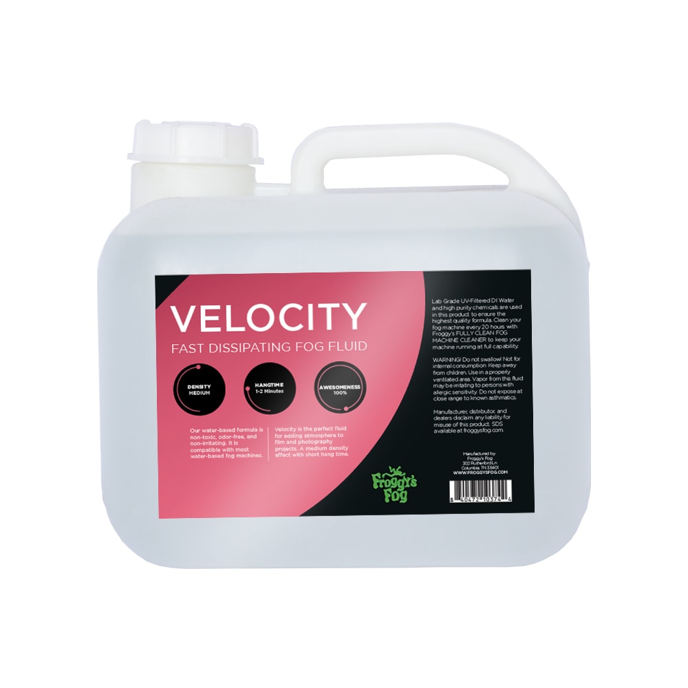 Froggy's Fog DS-VE-2 Velocity Fast Dissipating Fog Fluid Commercial/Residential Grade Fog solution