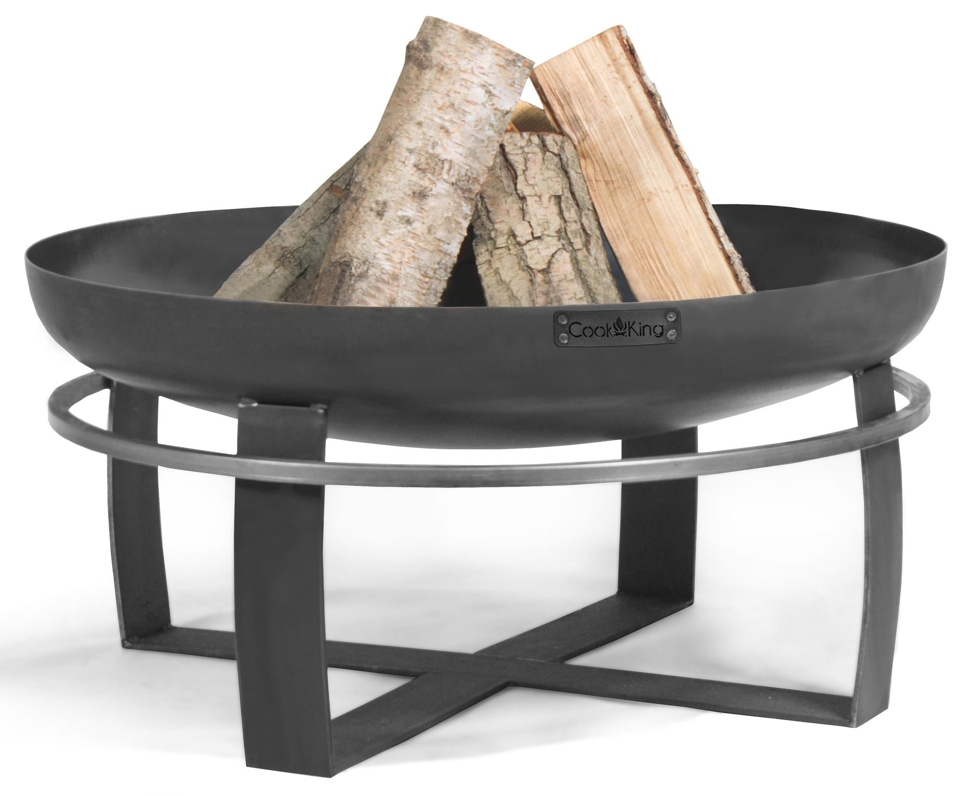 Good Directions 111260 Cook King 24-in W Black Steel Wood-Burning Fire Pit
