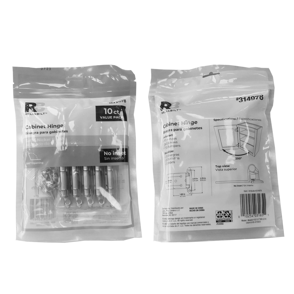 RELIABILT 32137TNFLG10 Cabinet-Hinges - View #17