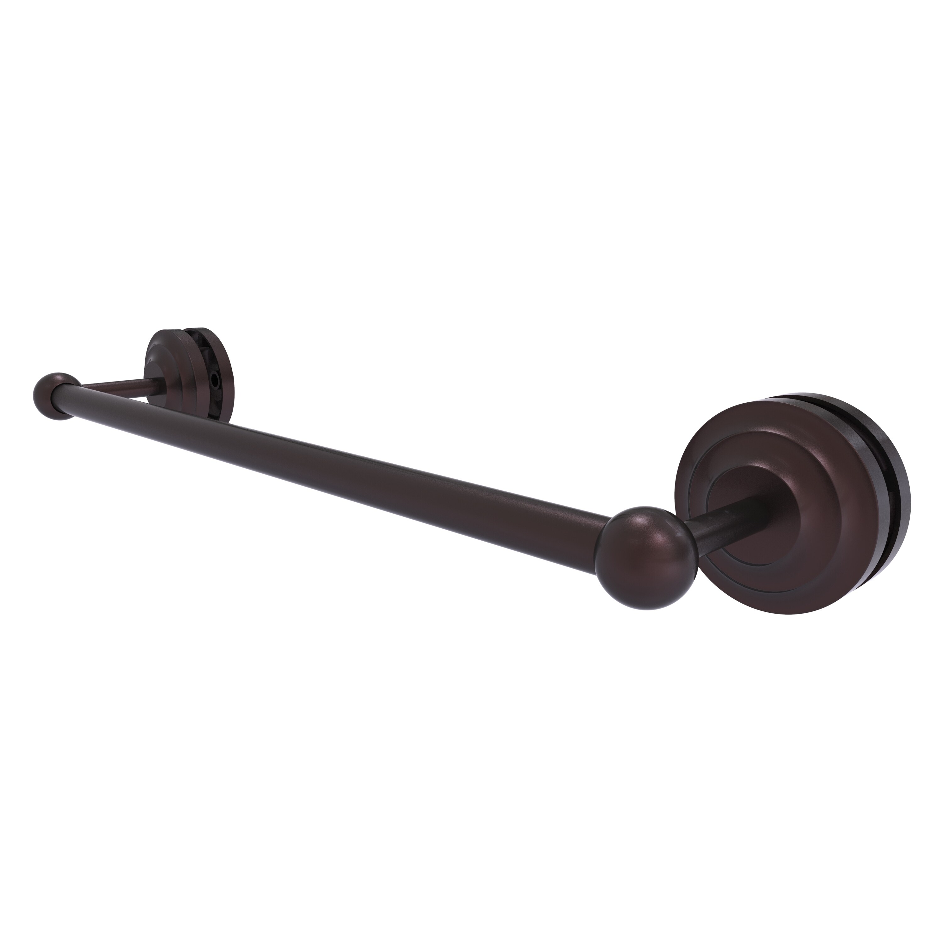 Allied Brass QN-41-SM-18-ABZ Que New 18-in Antique Bronze Wall mount Single Towel Bar