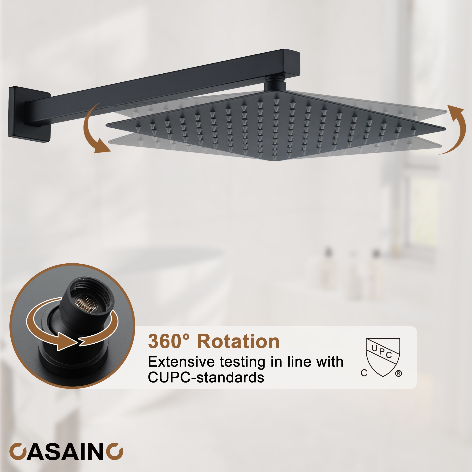 CASAINC KCHS0017-12MB Showerhead-Bar-Panels - View #7