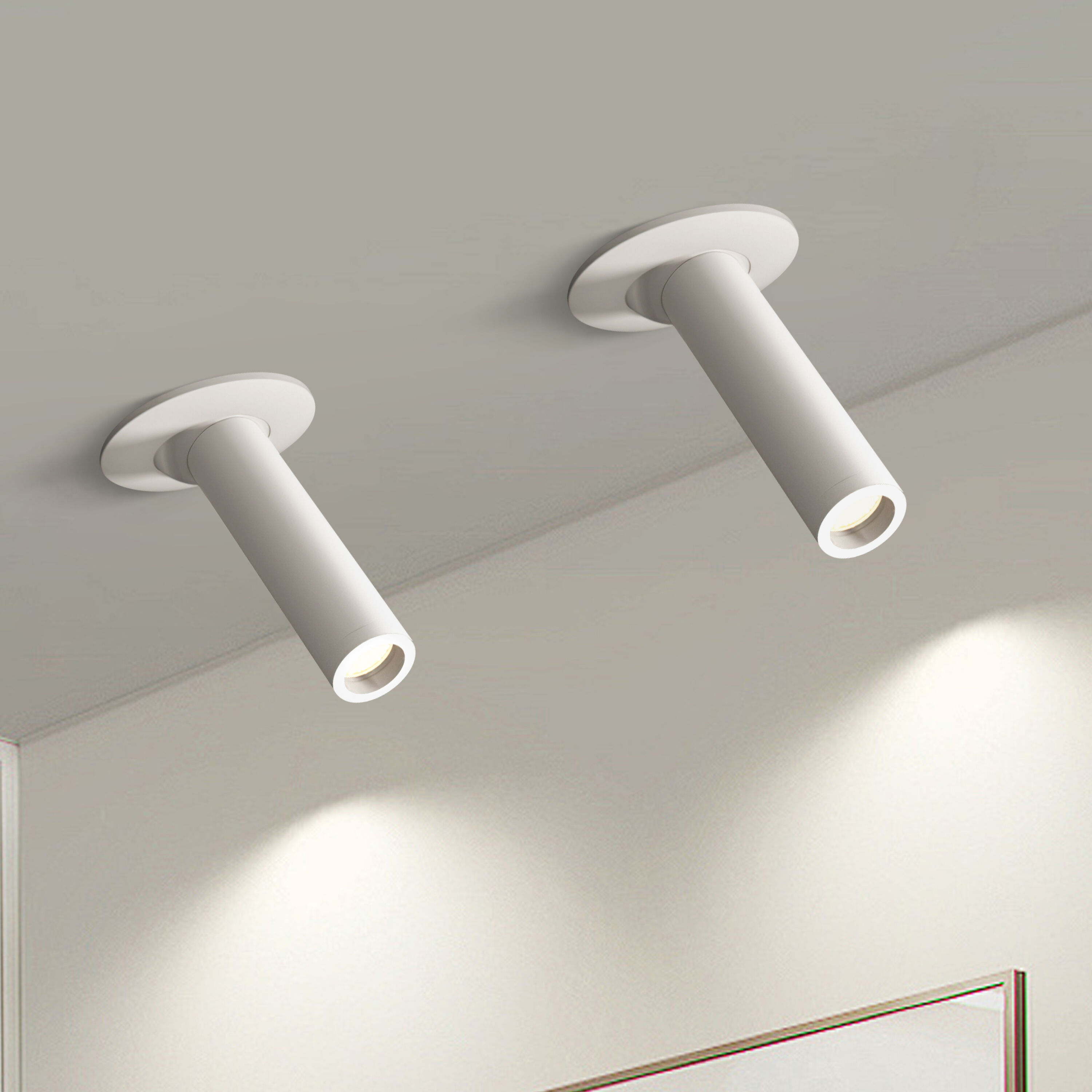 HUOKU PD1041031 Parroco 1 -Light White dimmable Integrated Cylinder Flush mount light