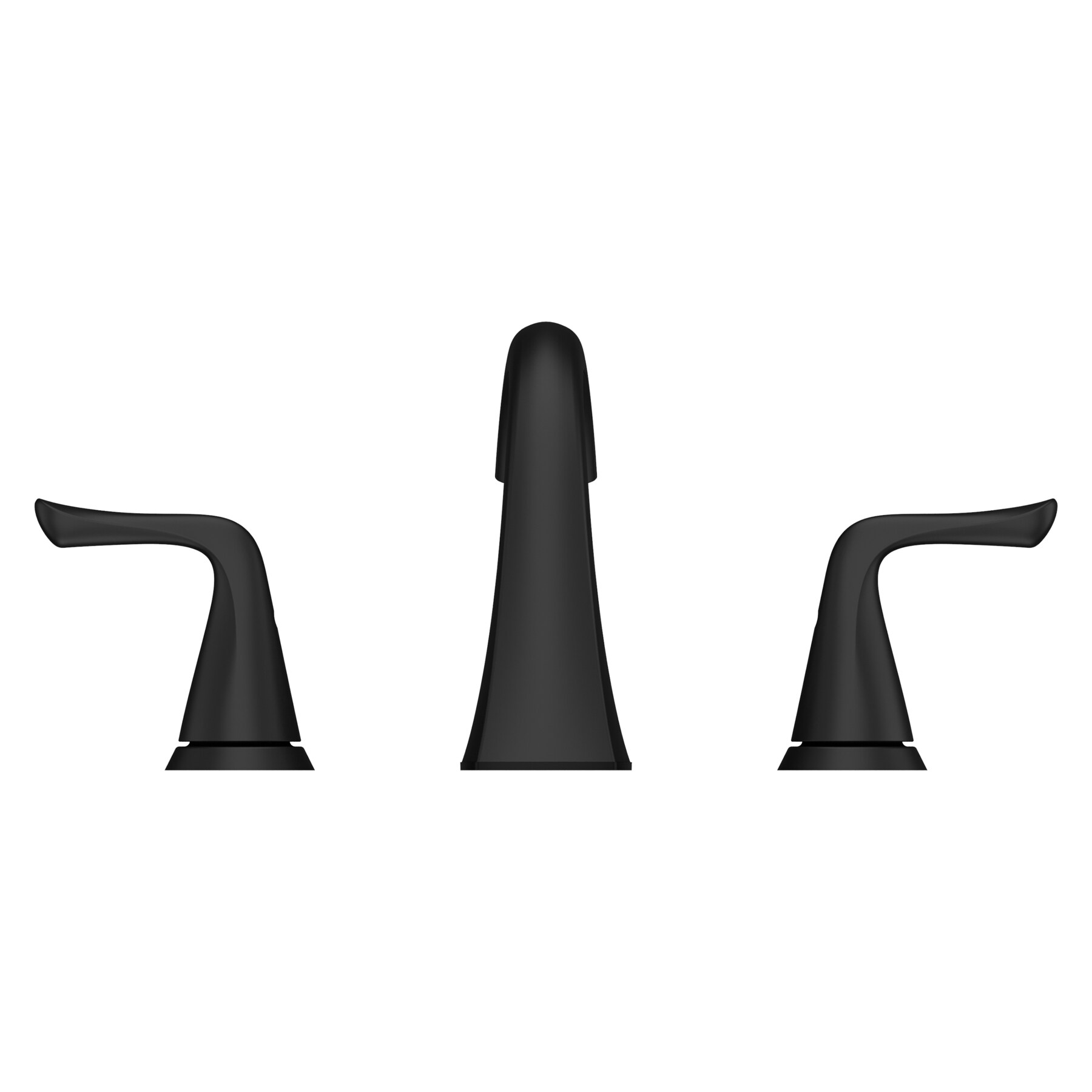 Willa Matte Black Widespread Bathroom Faucet with Drain Assembly