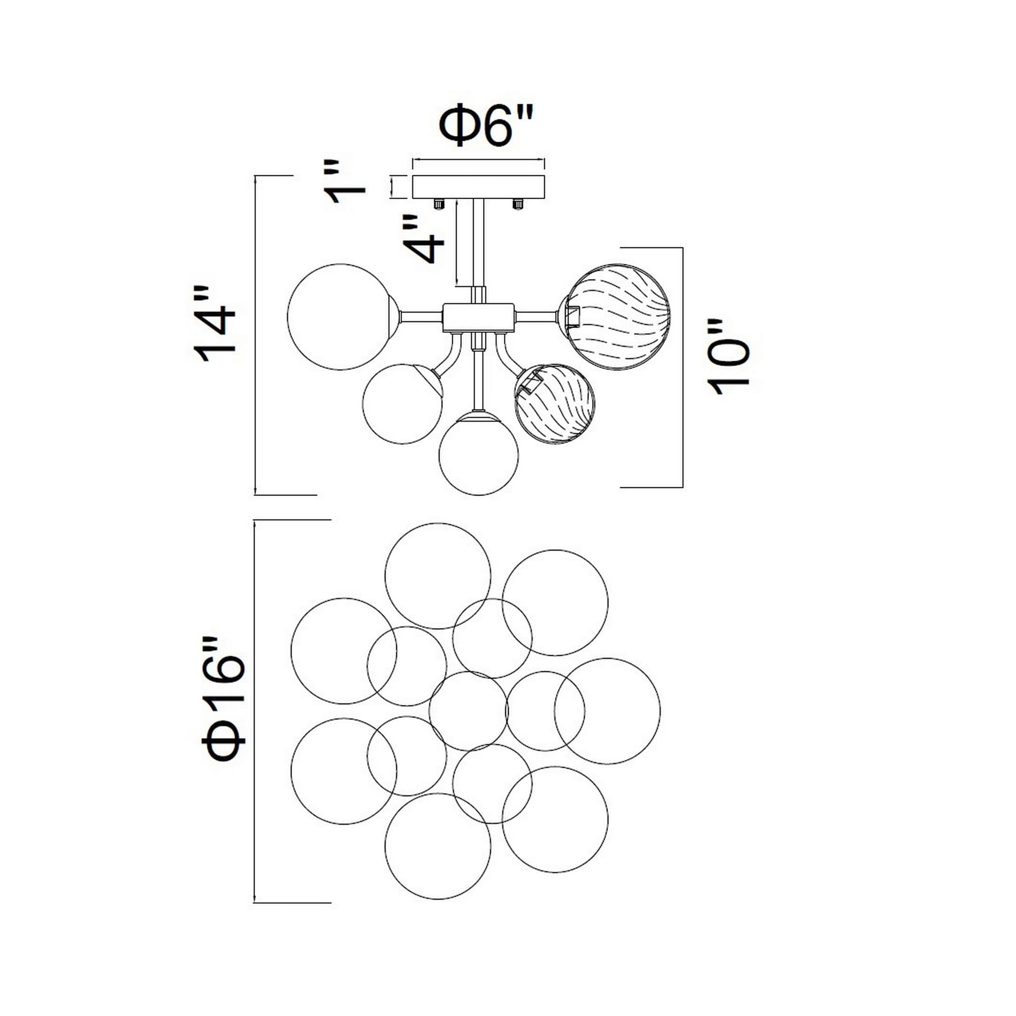 CWI Lighting 1205C16-6-601 flushmounts - View #9
