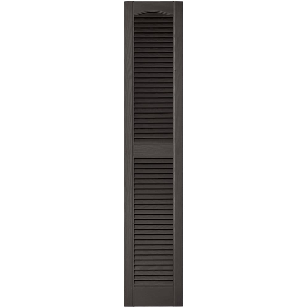 Vantage V1711260018 12-in W x 59.875-in H Charcoal Louvered Exterior Shutters ( 1 -Pack )