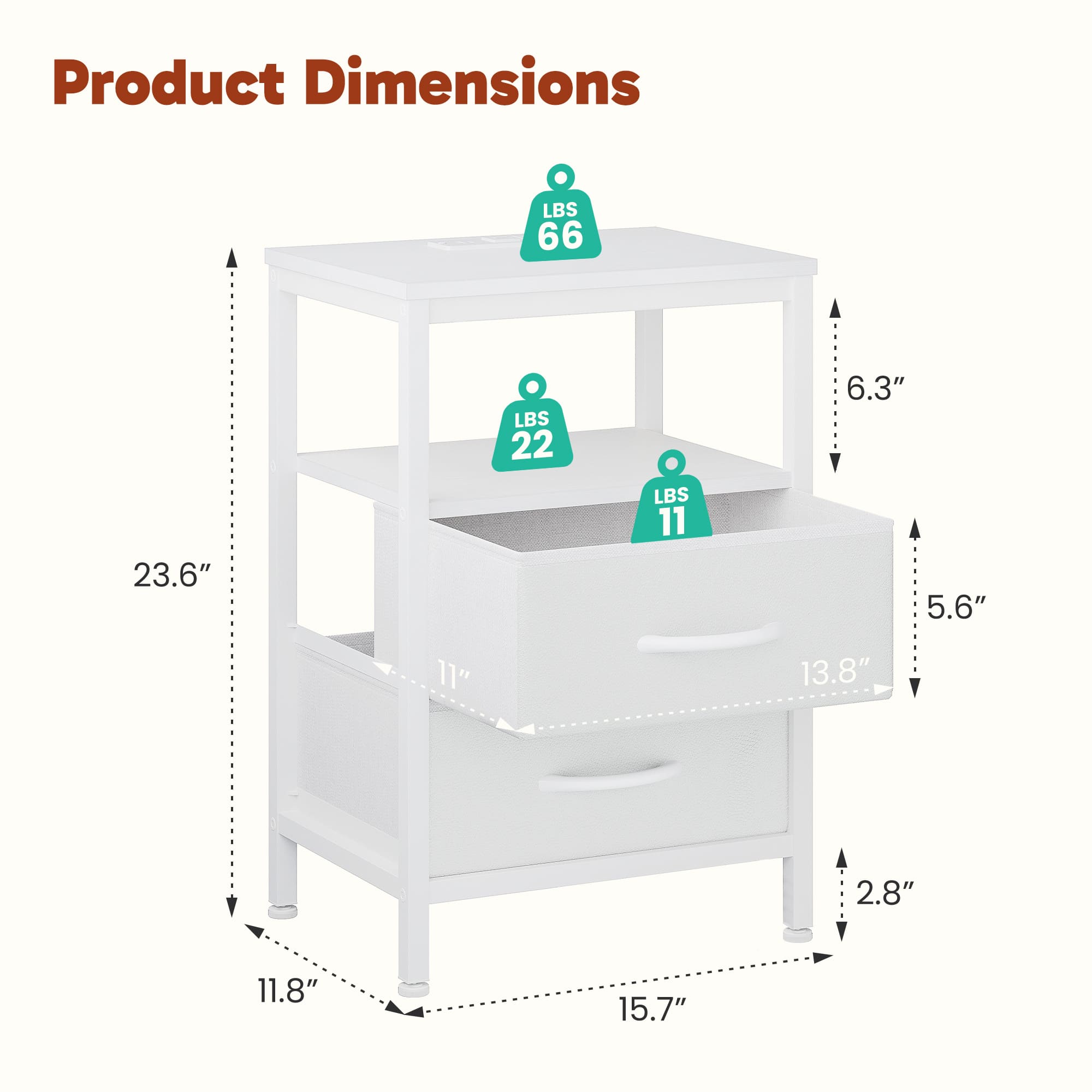 Sweetcrispy L-FB-CTG2C1D-WT2 nightstands - View #8