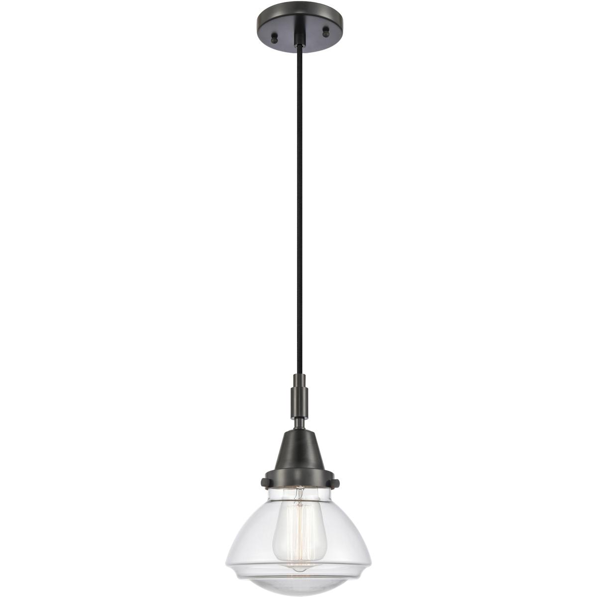 Innovations Lighting 2870235 447-1P-BK-G322 Olean Mini Pendant Matte Black
