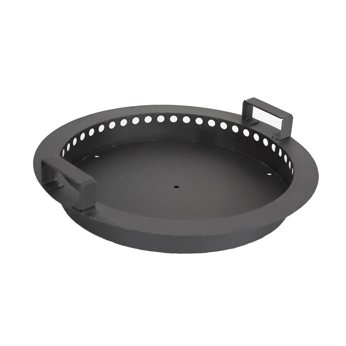 Black Powder-Coated Steel Smokeless Round Fire Pit