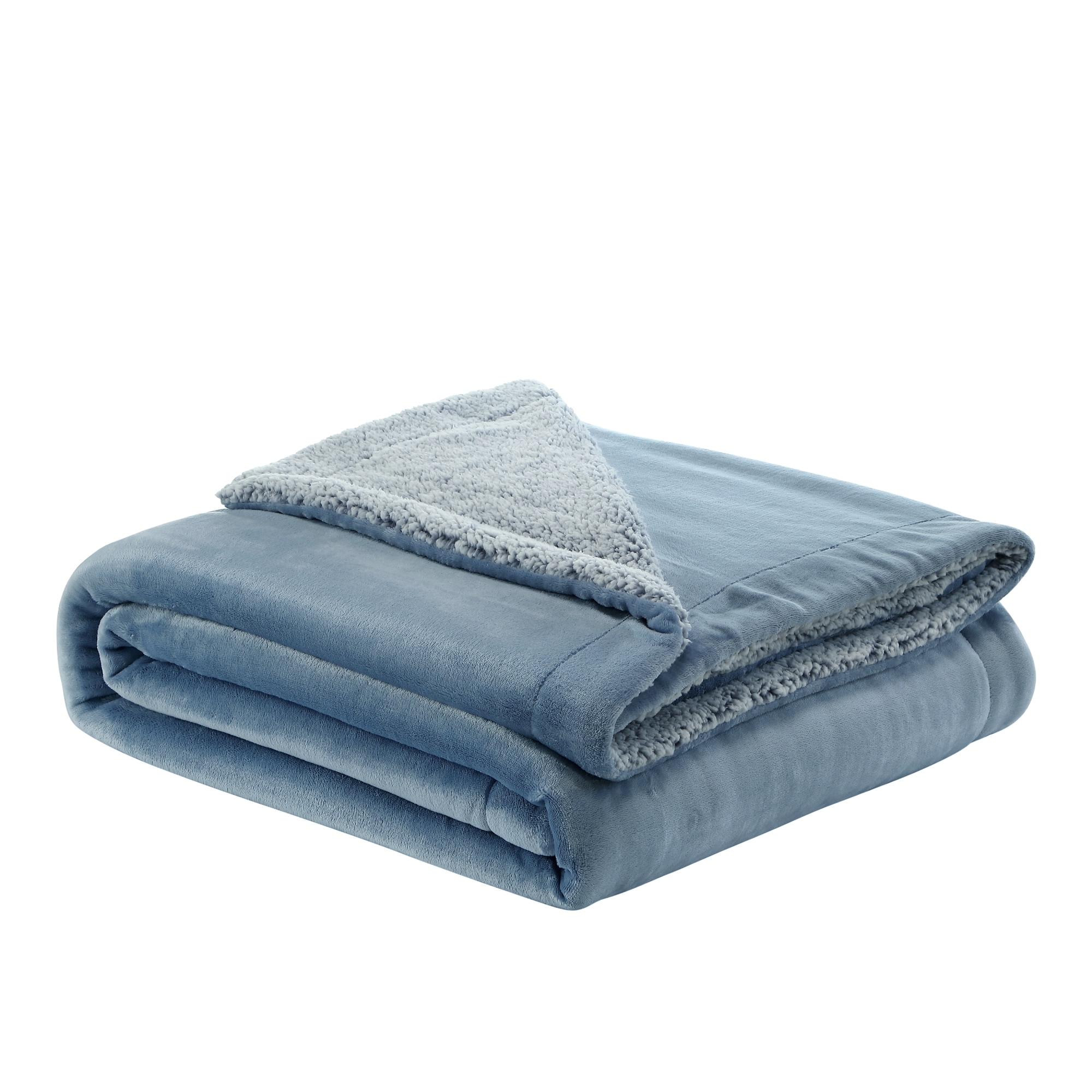 Cozy Tyme B173-20LBT-LS Orville Light Blue 60-in x 80-in Polyester Throw