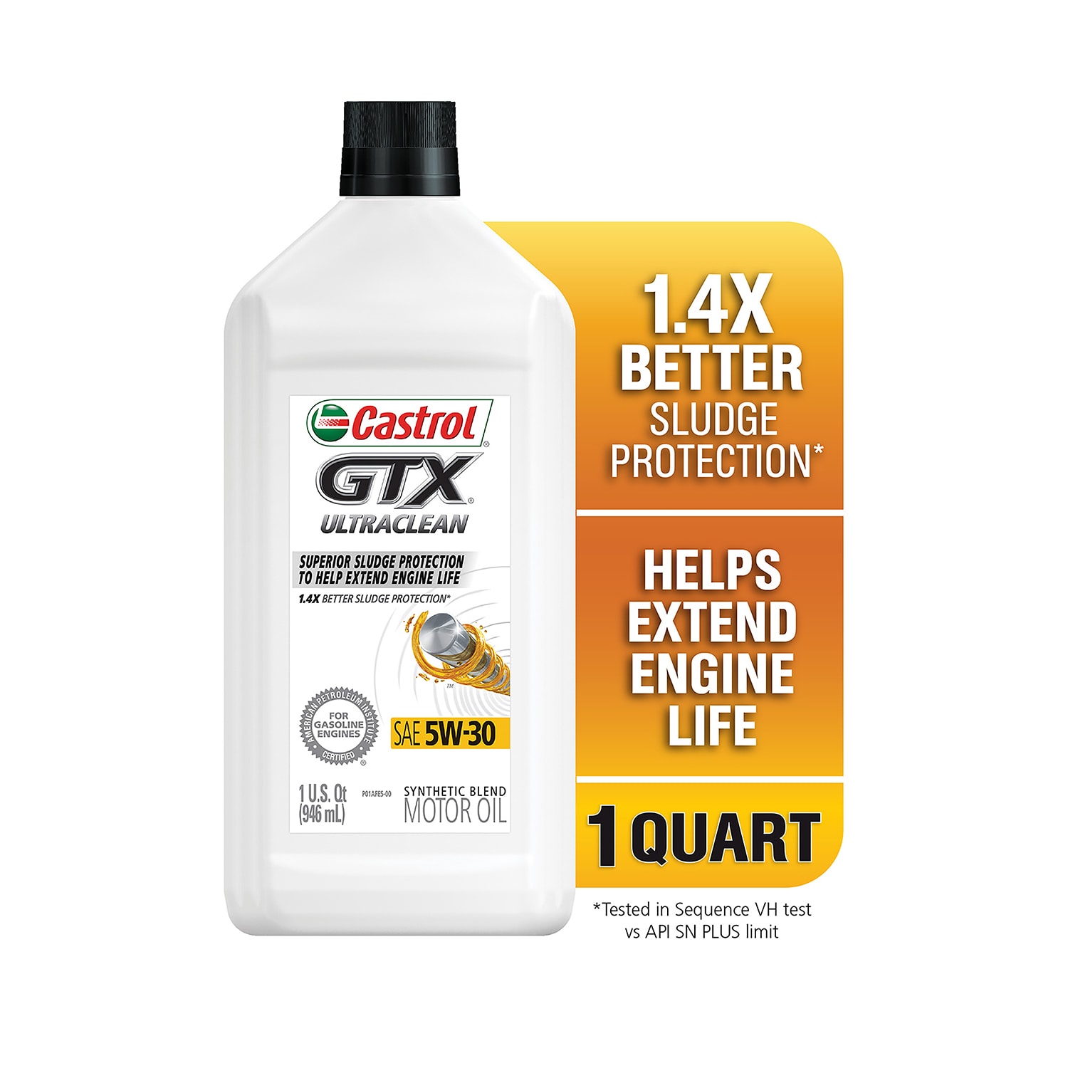 Castrol GTX Motor Oil, SAE 5W-30 - 1 qt