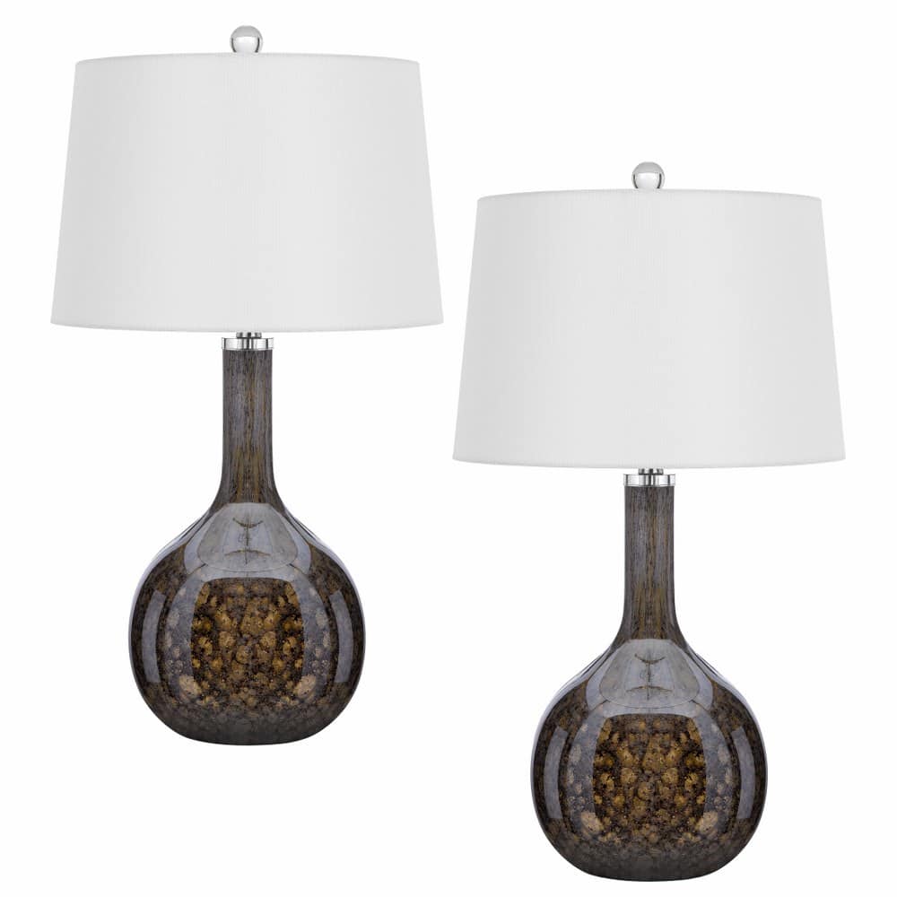 Cal Lighting Nivala 1-Light Contemporary Antique Gold Luster Incandescent Table Lamp
