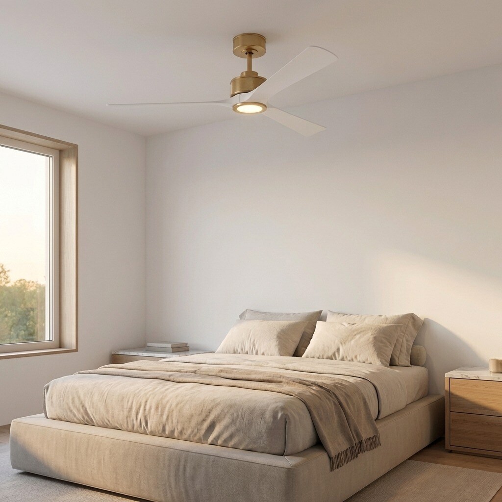 Generation Lighting Reese 52-in Burnished Brass Covered Outdoor Ceiling Fan Without Light and Remote Control Included Sansujyuku sansujyuku.com