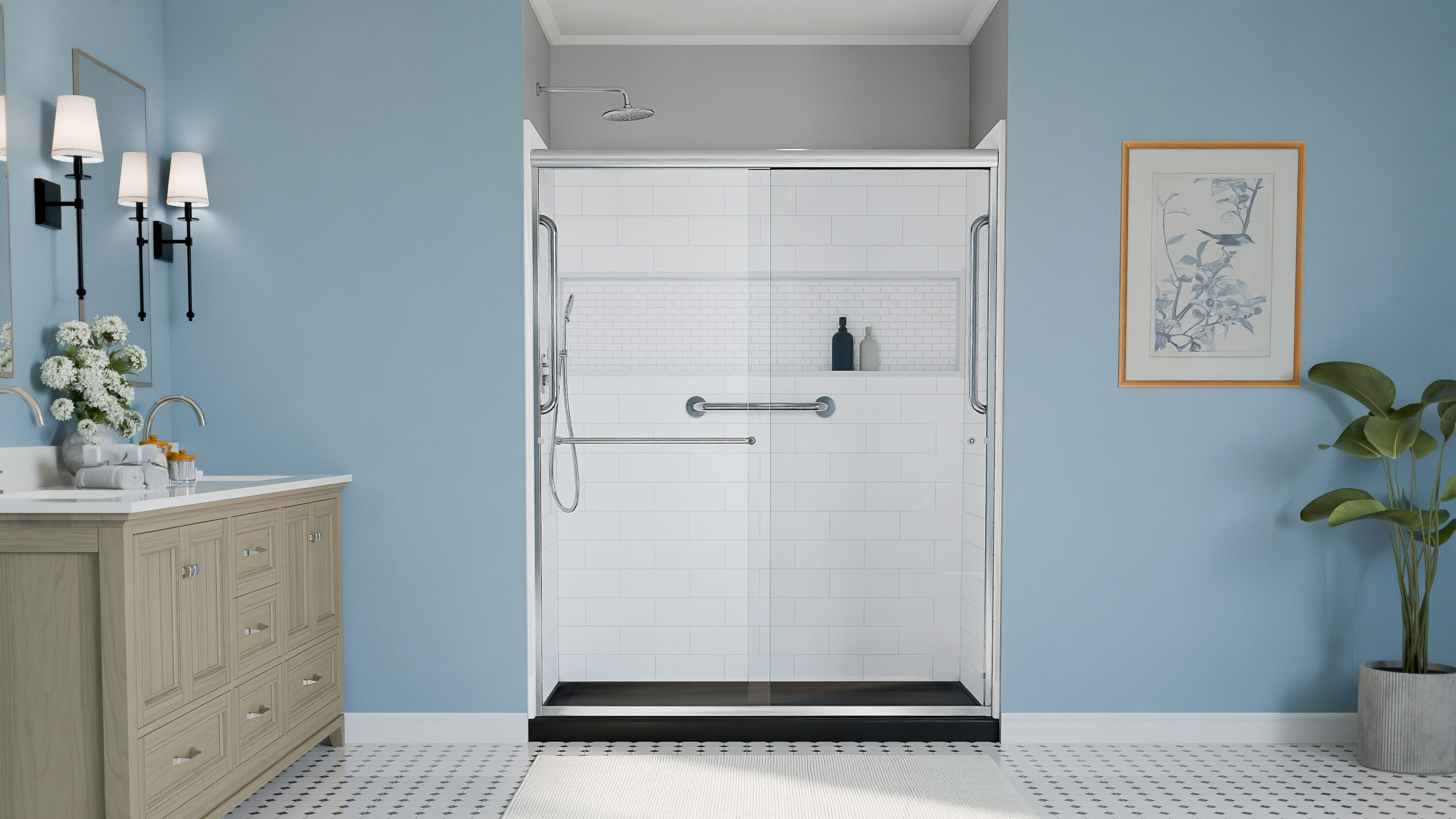 Laurel Mountain LM6030LTSKLMC Alcove-Shower-Kit - View #8