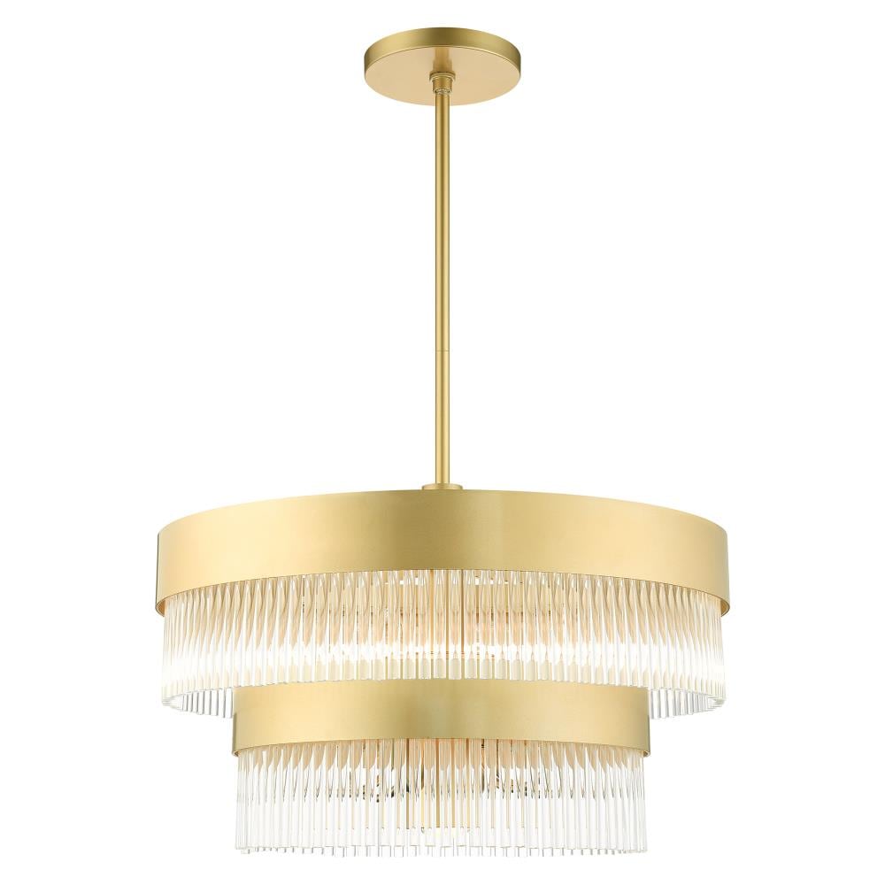 Livex Lighting 49825-33 Norwich 7 -Light Matte Gold Modern/contemporary For Use in Bathrooms, Bedrooms, Dining Rooms, Foyers, Kitchens, Living Rooms Chandelier