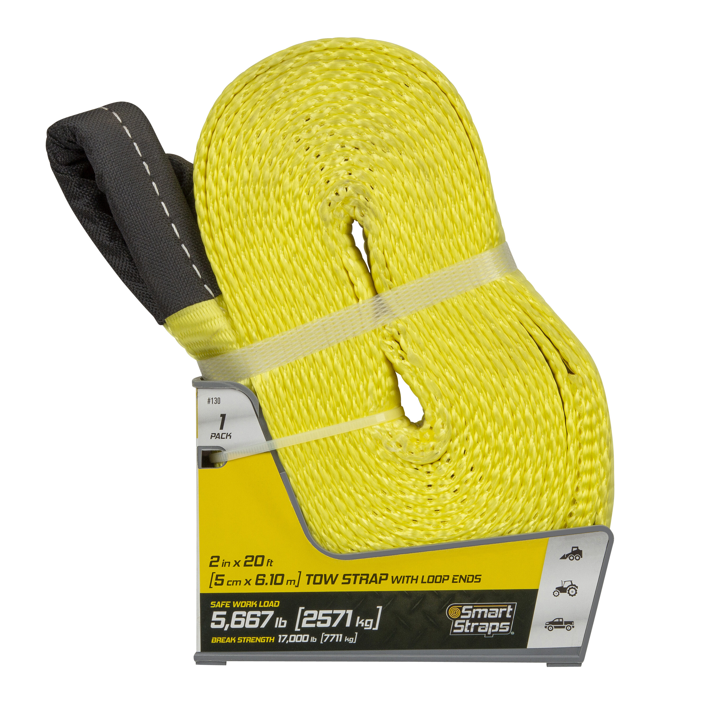 SmartStraps 2-in x 20-ft Tow Strap Tie Down 5666-lb at