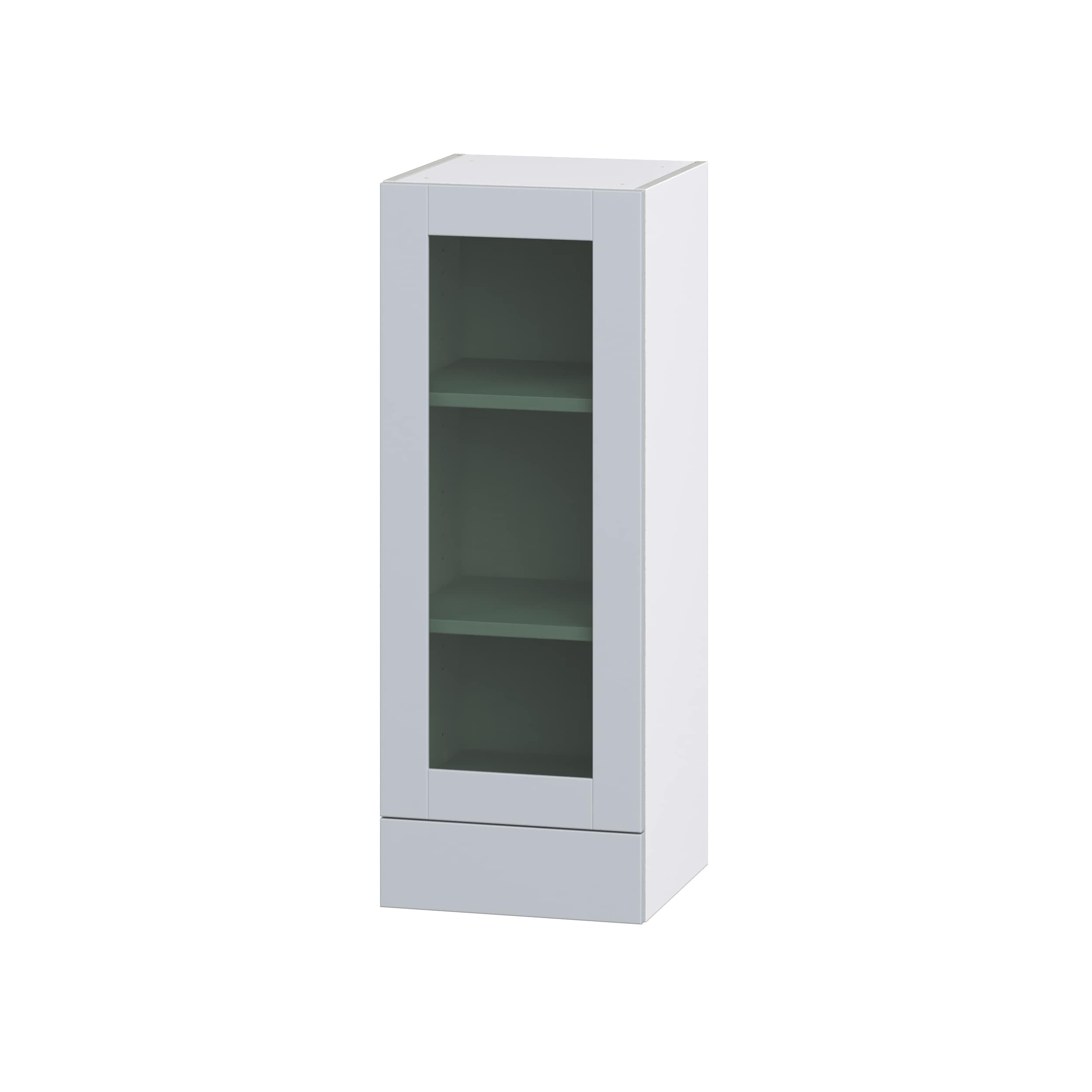 Hugo&Borg DSWG1540A(L/R)-CH Charlesberg 15-in W x 40-in H x 14-in D Light Gray Wall Fully assembled Cabinet (Recessed Panel Glass)