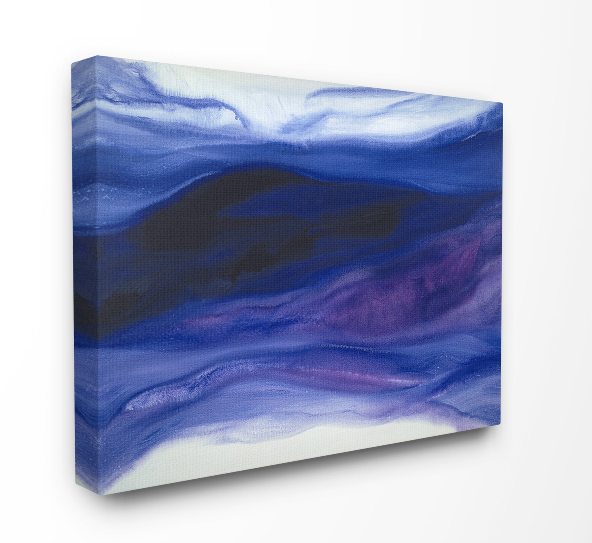 Stupell Industries ASA-121-CN-16X20 Deep Purple Ink Ocean Waves Abstract Paining Teodora Guererra 20-in H x 16-in W Abstract Print on Canvas