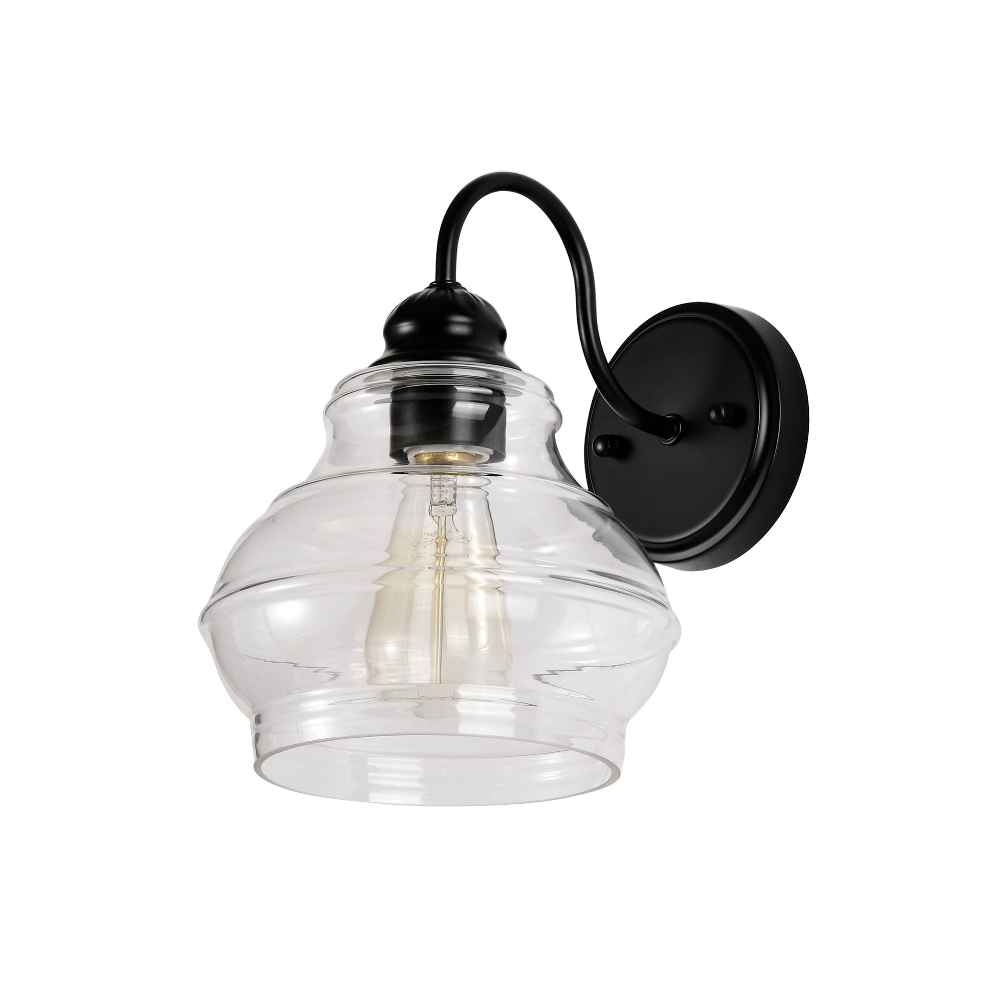 Edvivi EW6315BK Abigail 7.75-in W 1 -Light Matte Black Wall Sconce