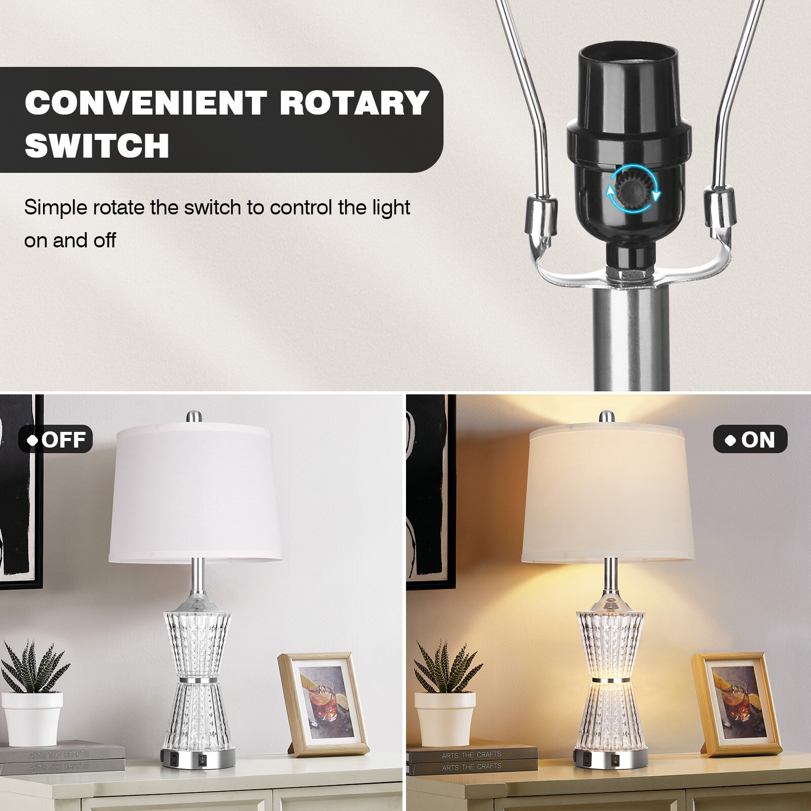 UrFurnishings TD-107 Table-Lamps - View #3