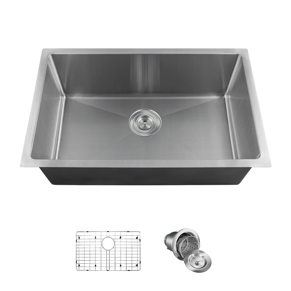 MR Direct Undermount 28.13-in x 17.875-in Stainless Steel Single Bowl ...