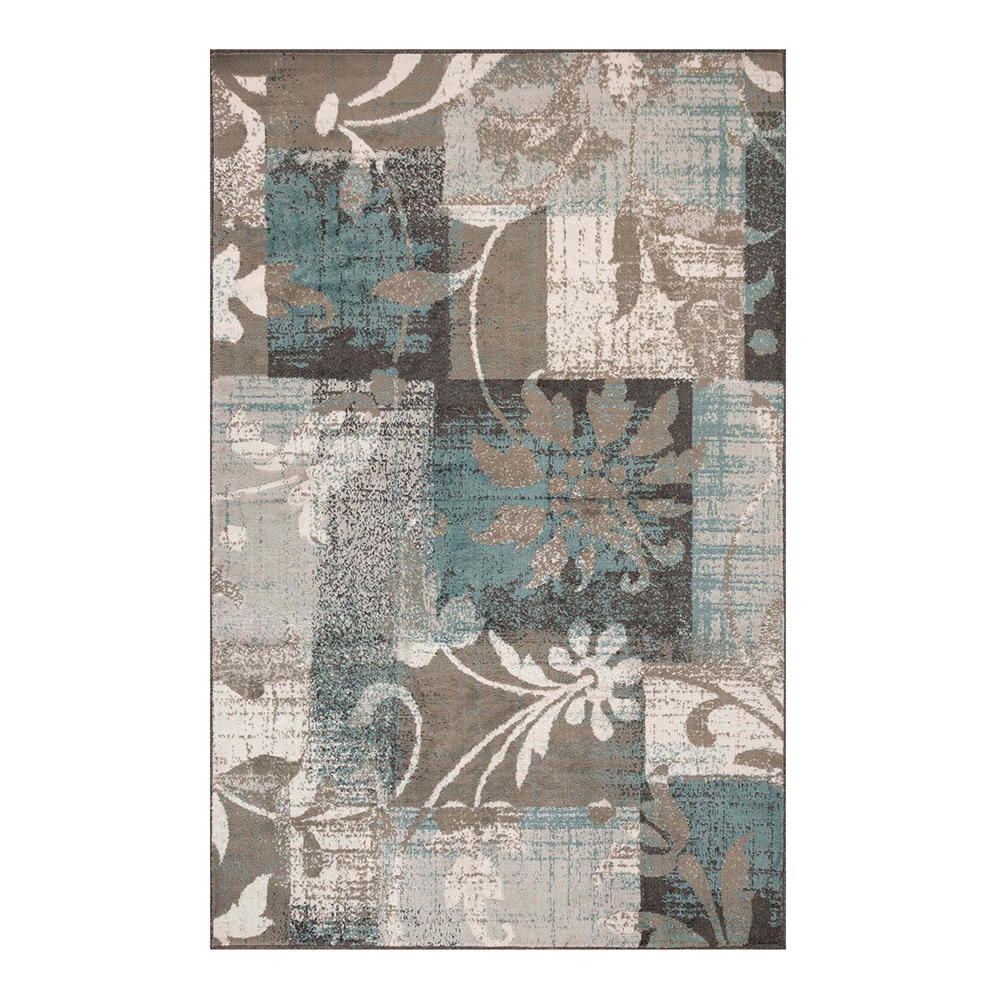 Superior 9X12RUG-PASTICHE-RV Pastiche 9 x 12 (ft) Polypropylene Rivulet Rectangular Indoor Floral/Botanical Mid-Century Modern Machine washable Area rug