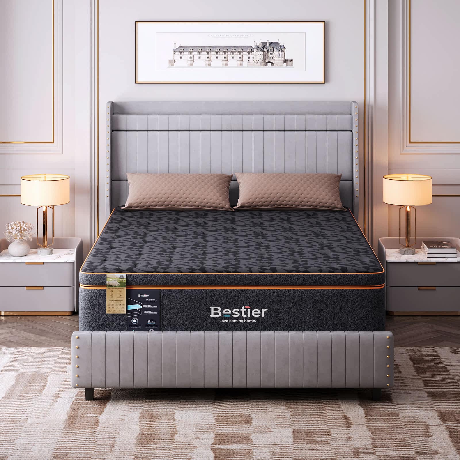 Bestier LOW-B900153B-BLK Mattresses-Boxsprings - View #3