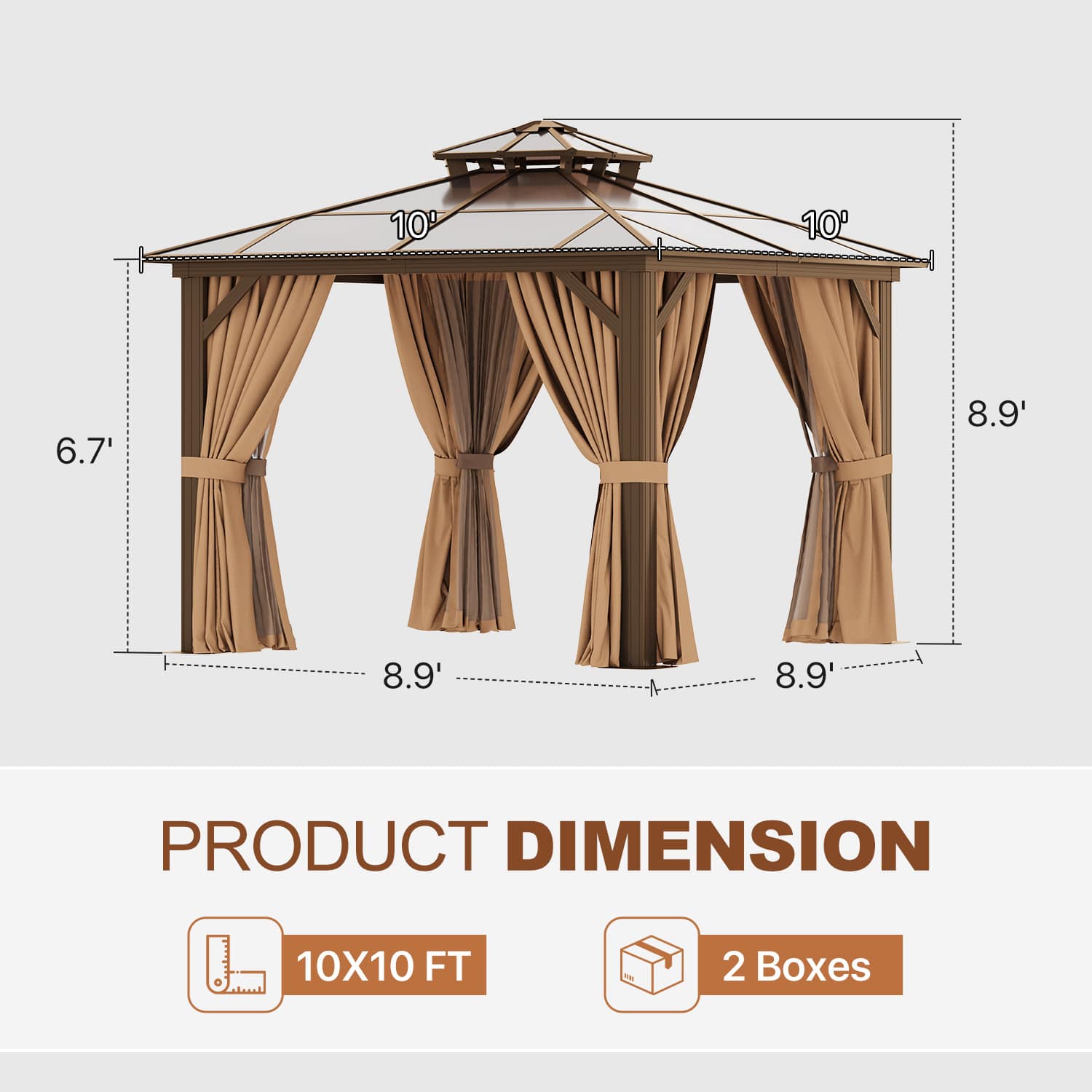 Sunmthink GBSM36R02 Wood-Resin-Gazebos - View #4