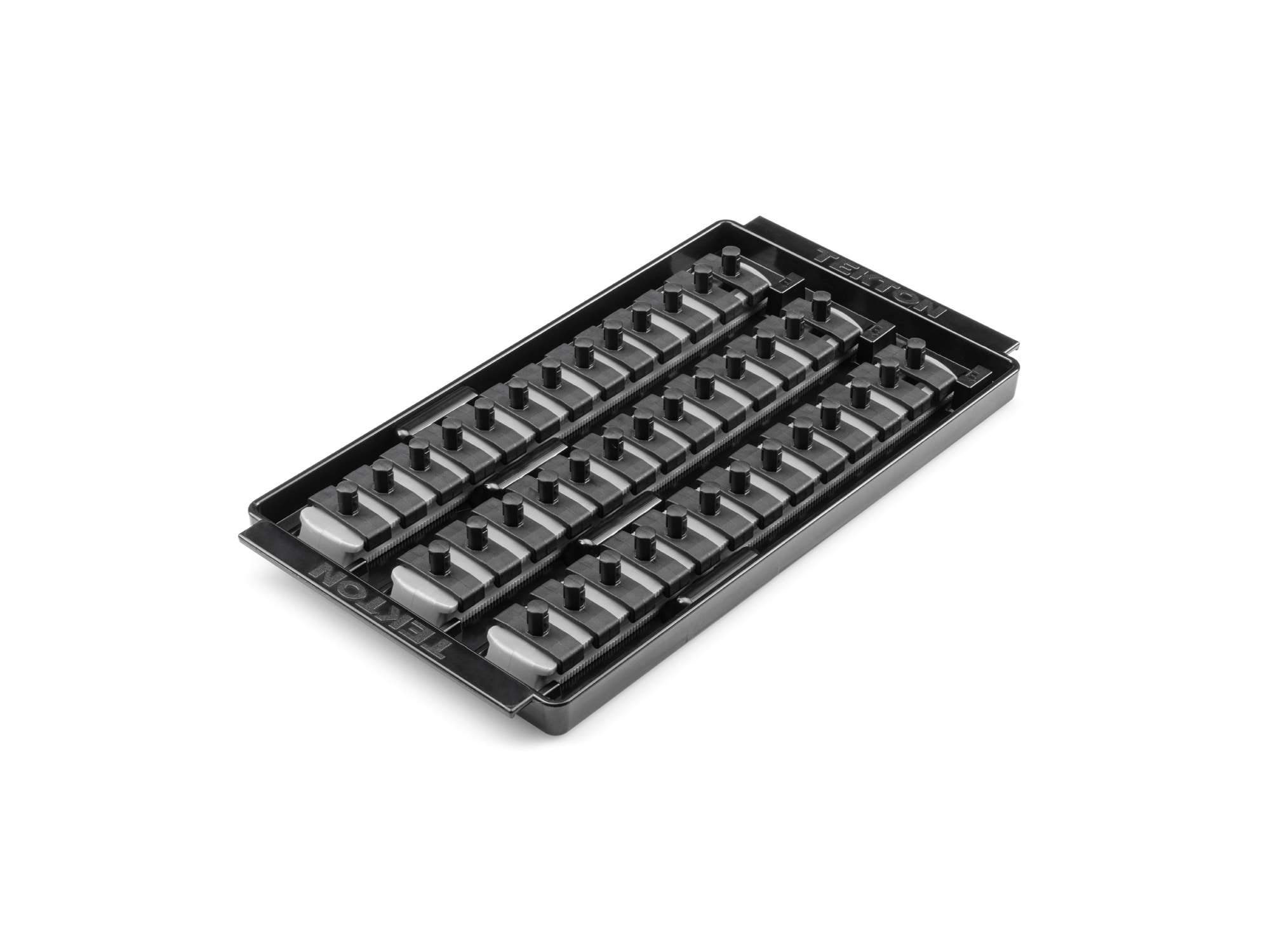TEKTON OST05339 Plastic Socket storage - 1/4 in drive x 8 inch socket rails with 39 clips