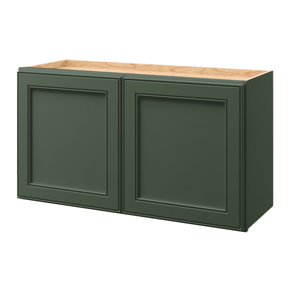 allen + roth 856HR Heathrow 33-in W x 18.625-in H x 12-in D Sage Wall Fully assembled Cabinet (Recessed Panel Square)