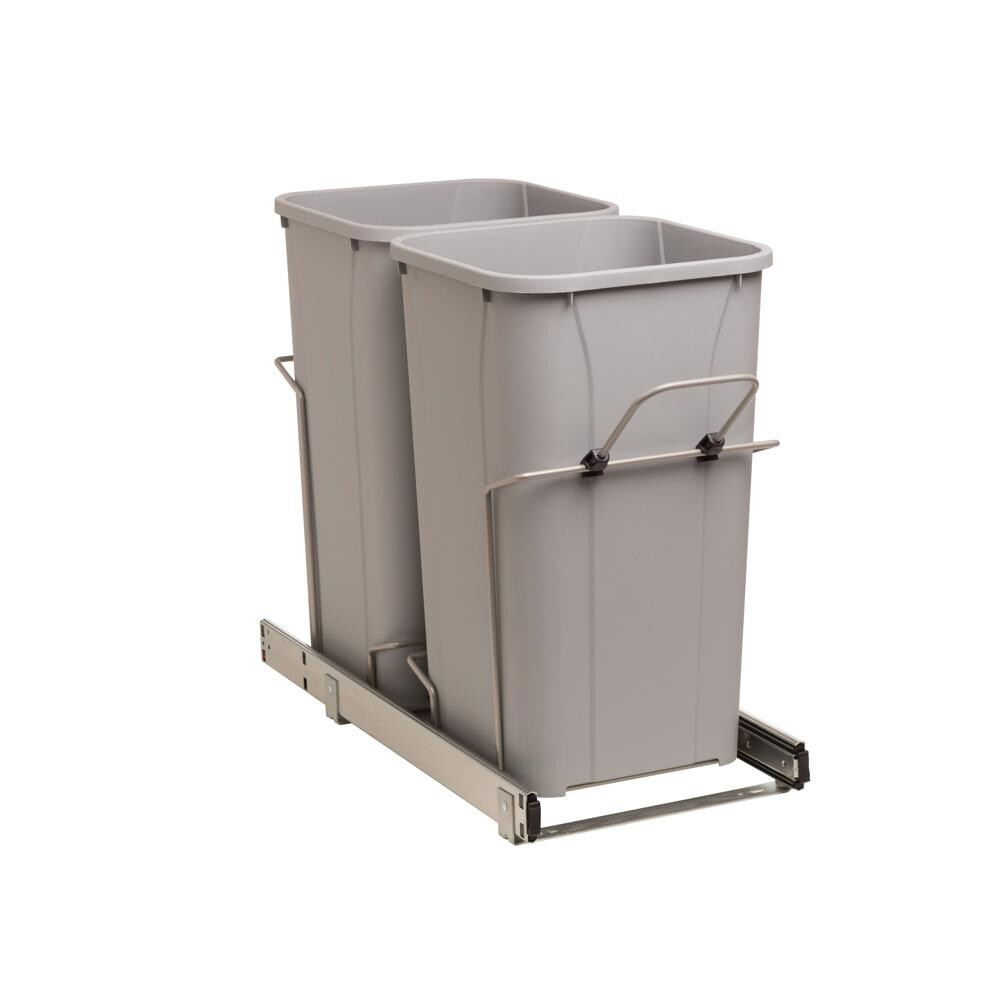 Simply Put 10-in x 20-in 35-Quart Soft Close Pull-out Trash Can in the Pull  Out Trash Cans department at