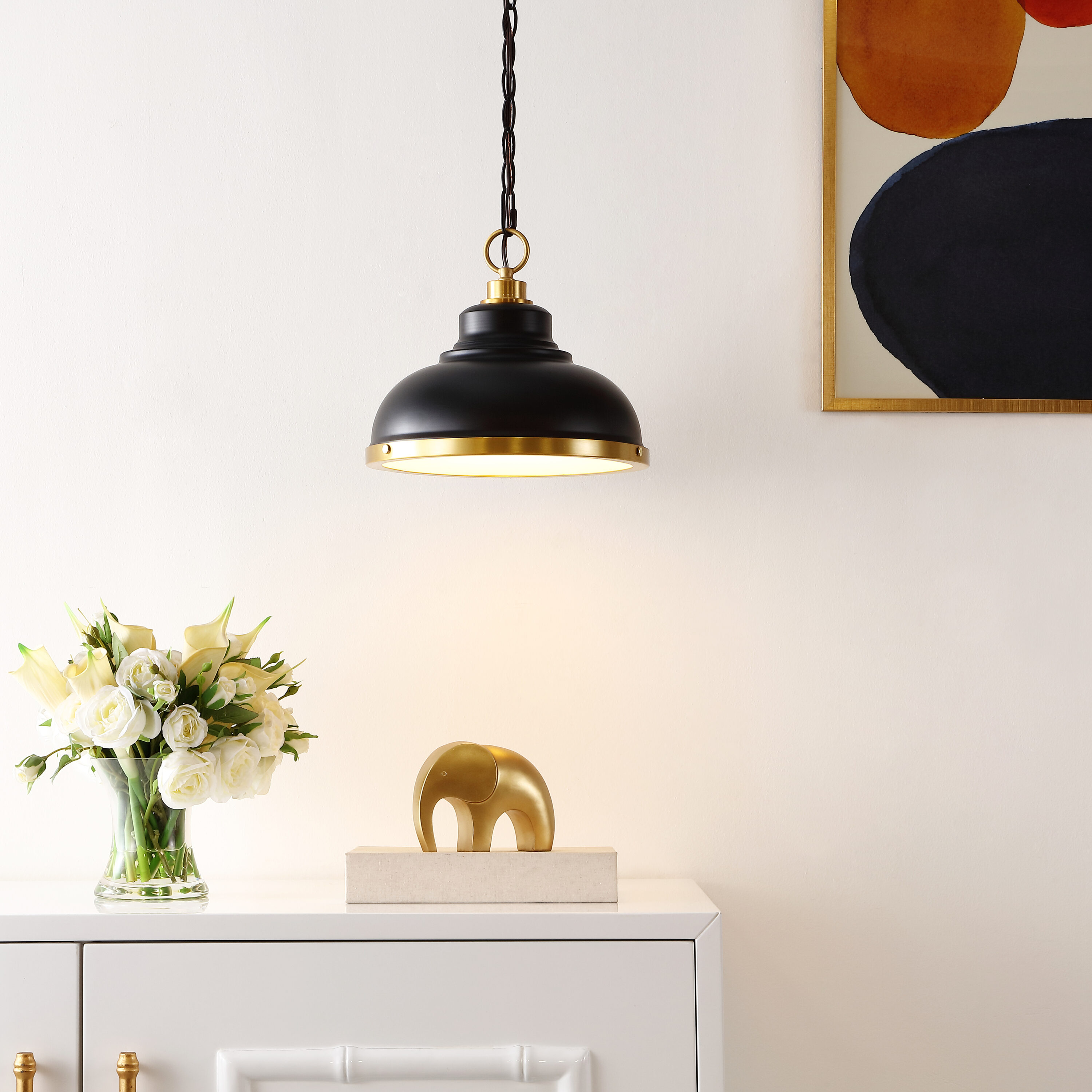 Safavieh PND4137A 11.8-in W x 73-in H Metal Pendant Abstract Wall accent
