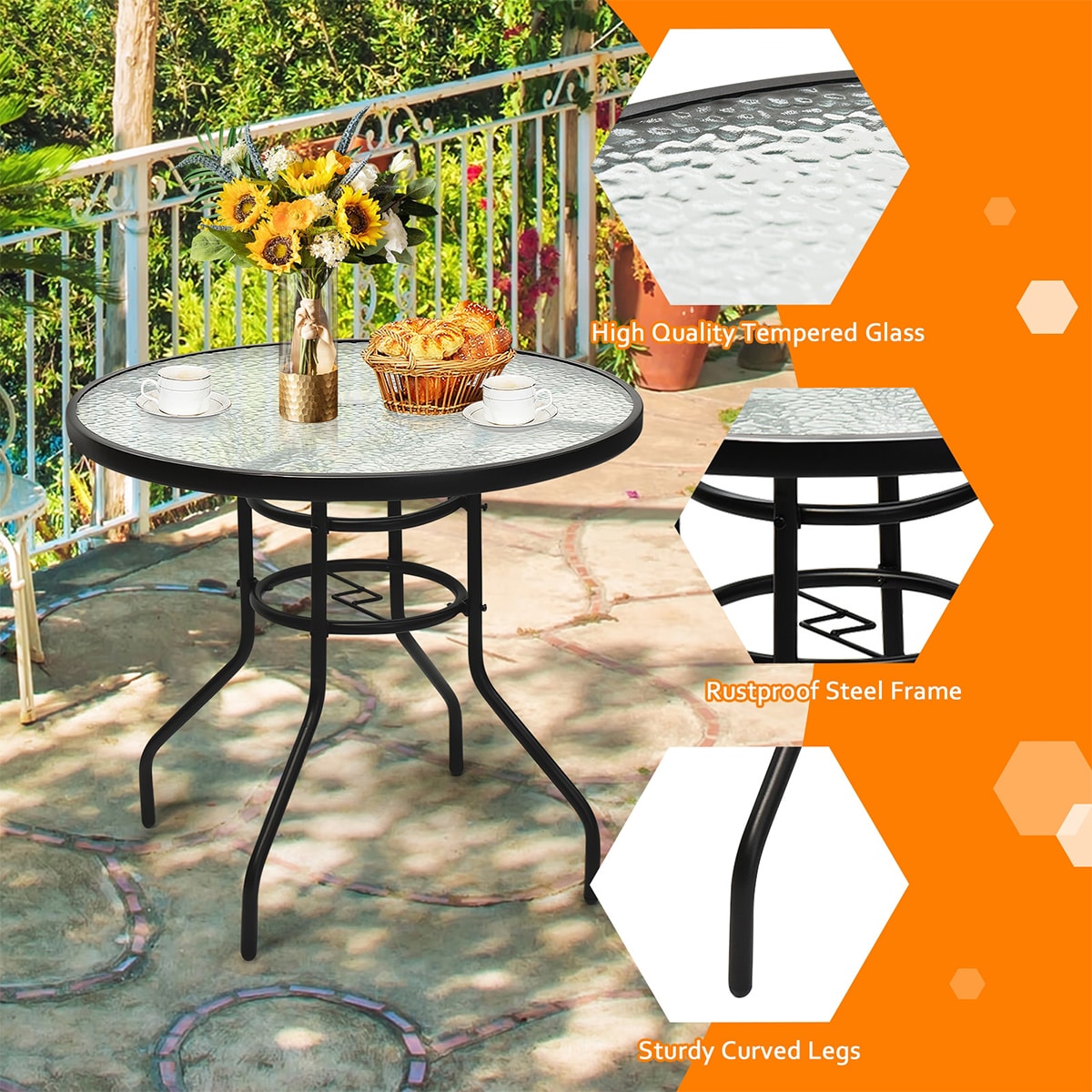 WELLFOR OUJN65657 Patio-Tables - View #3