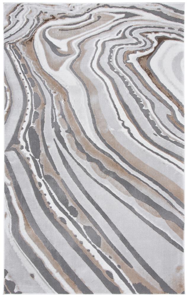 Safavieh CFT843D-5 Craft Enzi 5 x 8 (ft) Loomed Polypropylene Gold/Gray Rectangular Indoor Geode Area rug