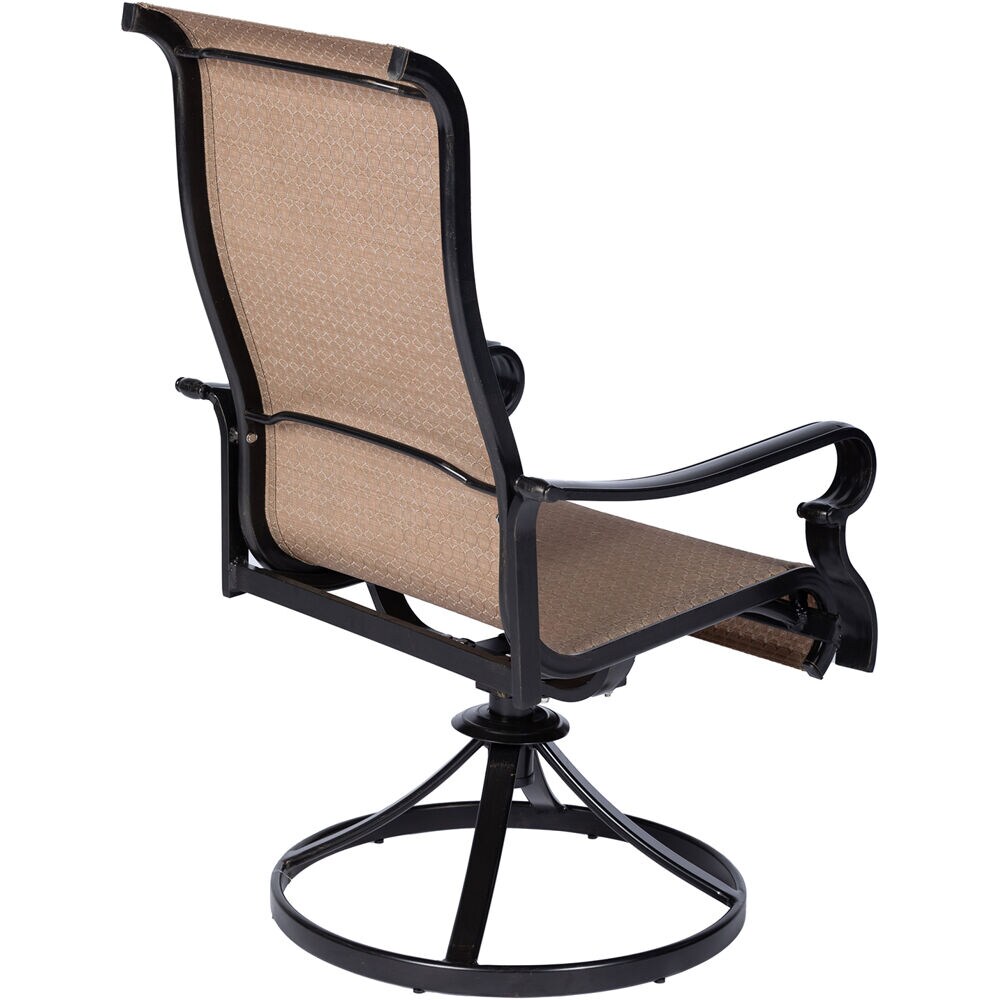 Brigantine 9-Piece Beige and Black Aluminum Outdoor Dining Set
