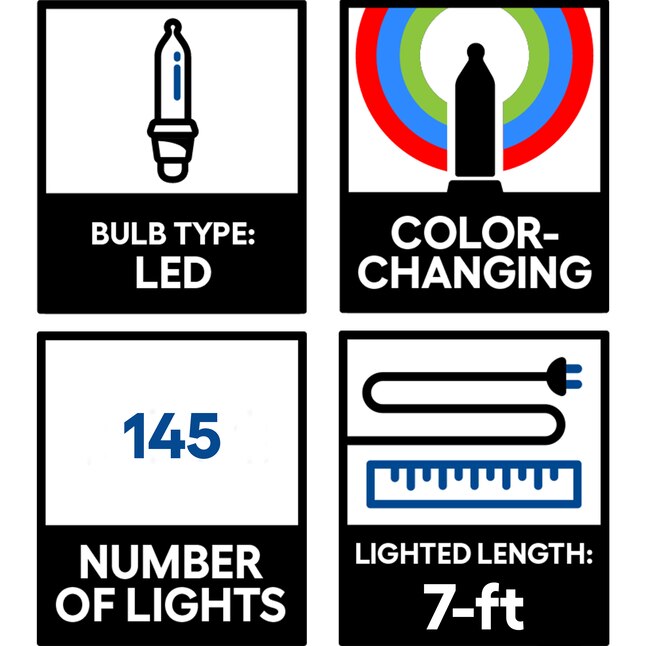GE Color Choice 145-Count Multi-function Color Changing Mini LED Plug-In Christmas Icicle Lights GE Color Choice 145-Count Multi-function Color Changing Mini LED Plug-In Christmas Icicle Lights
