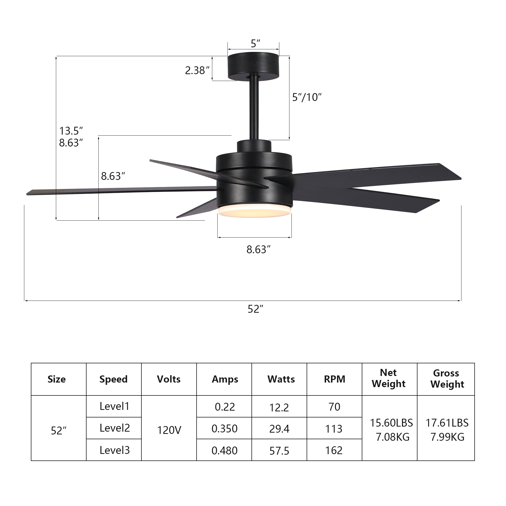 Yardreeze LWDO0519 Ceiling-Fans - View #8