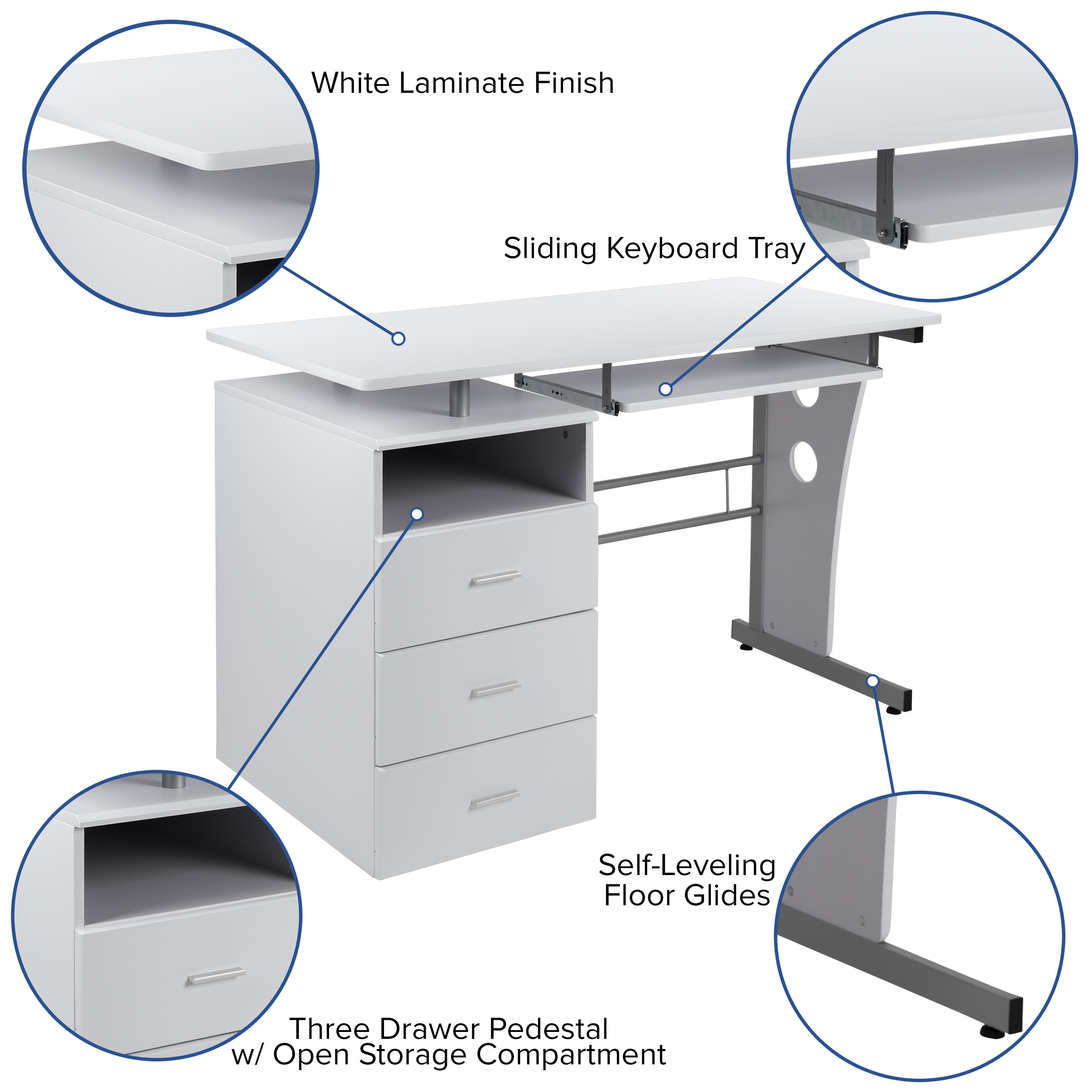 Flash Furniture 889142668107 desks - View #5