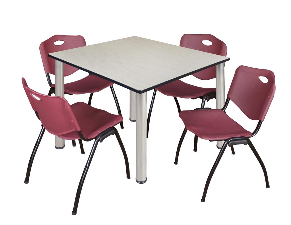 Regency TB4848PLBPCM47BY Breakroom Off-white 4-Person Training Table (48-in W x 29-in H)