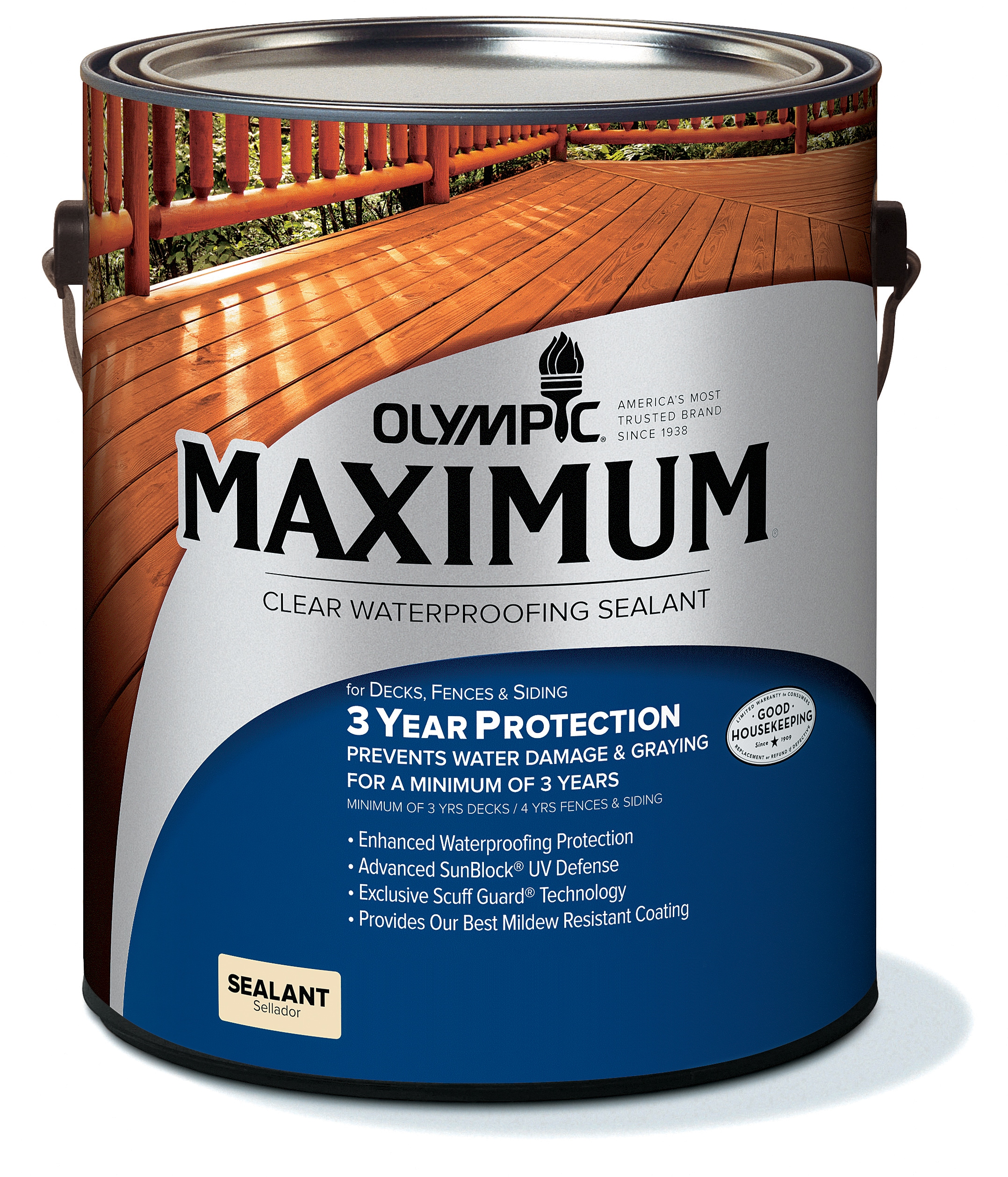 Olympic MAXIMUM Clear Exterior Wood Stain (1-Gallon) in the Exterior Stains  department at Lowes.com