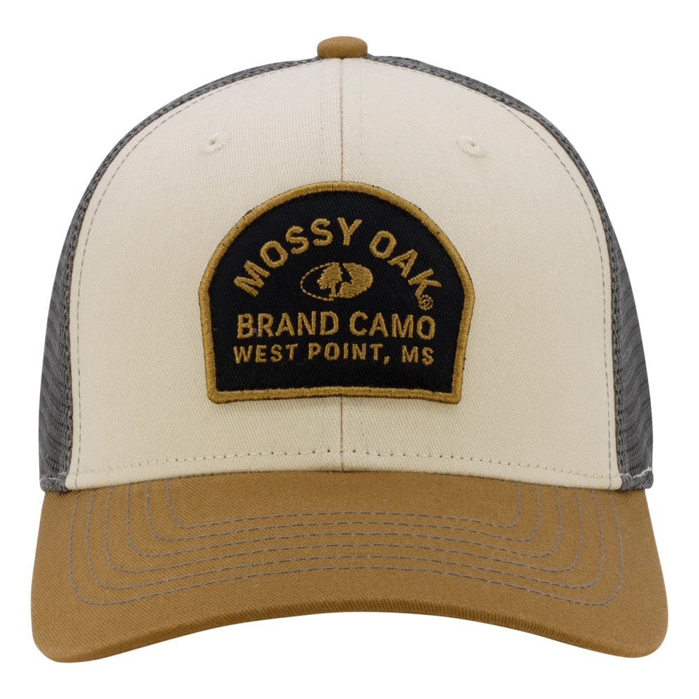 Mossy Oak Men's Kahki/Grey 70/30 Cotton/Poly Baseball Cap (Adult